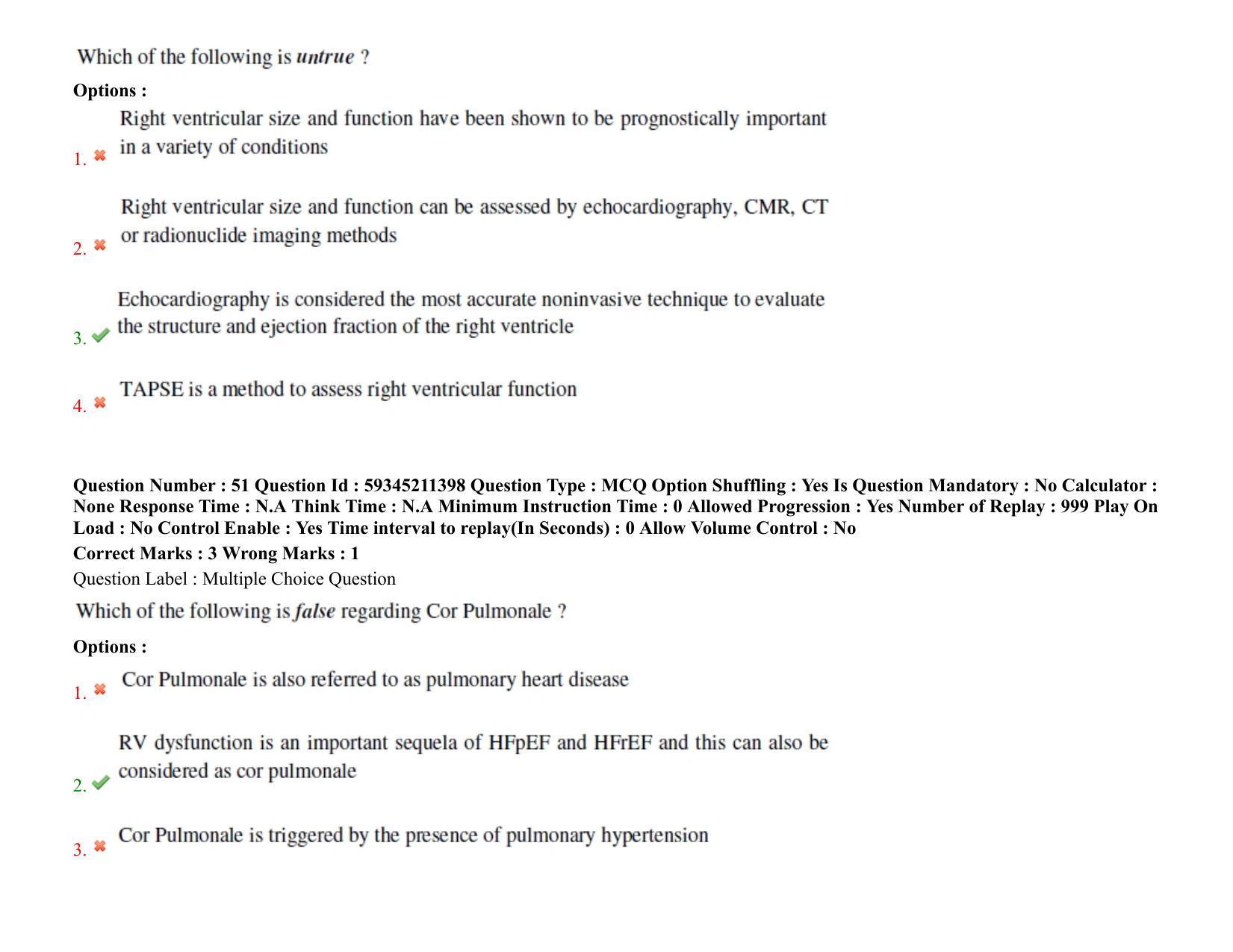 BHU RET Cardiology 2021 Question Paper - Page 42
