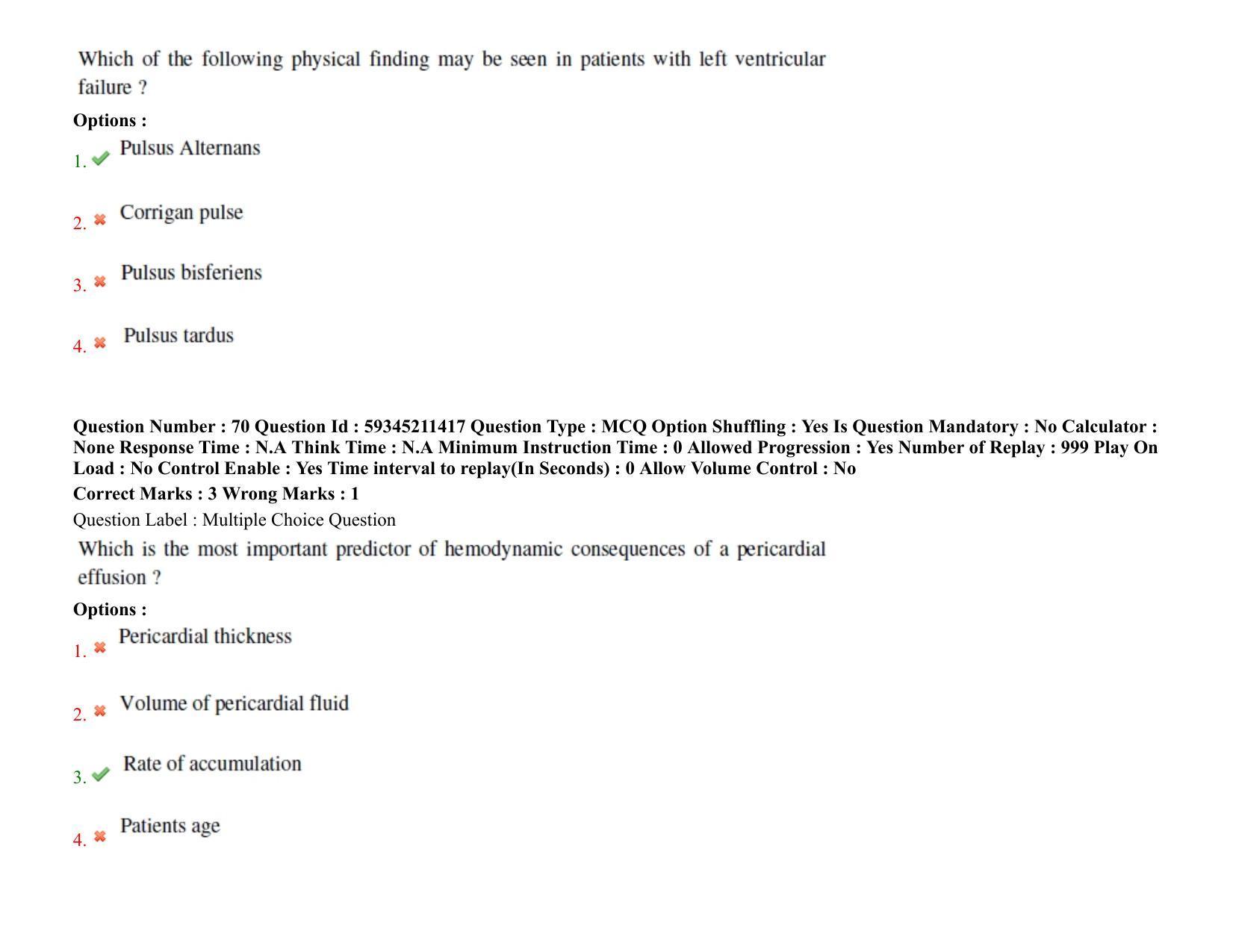 BHU RET Cardiology 2021 Question Paper - Page 53