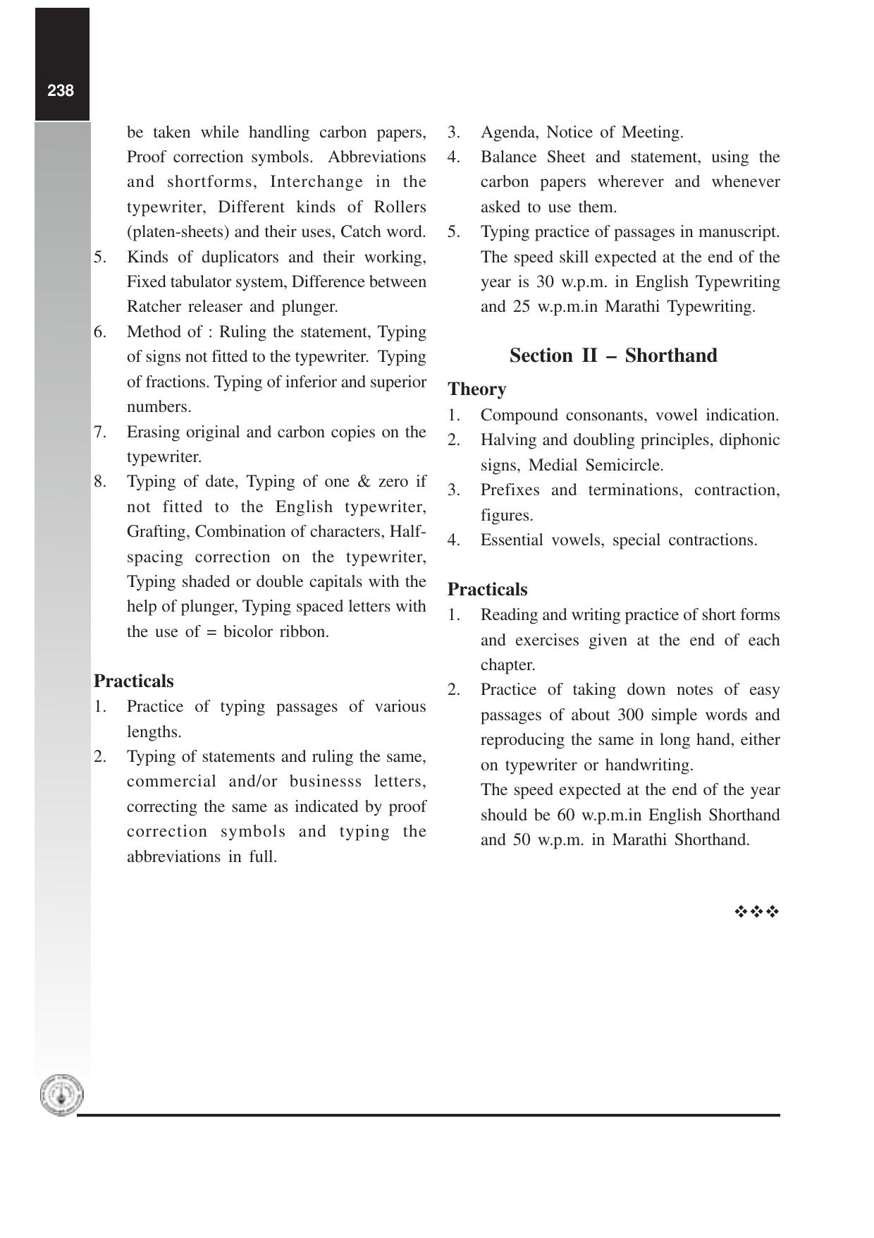 Maharashtra HSC Stenography (Marathi) Syllabus - Page 3