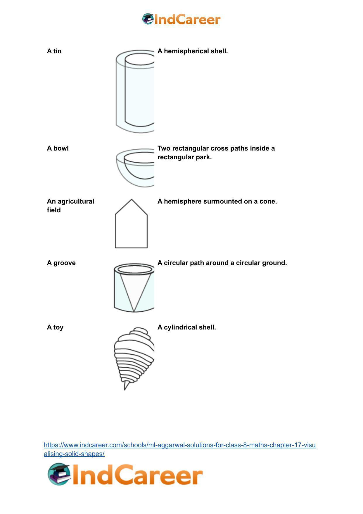 ML Aggarwal Solutions for Class 8 Maths Chapter 17- Visualising Solid Shapes - Page 3