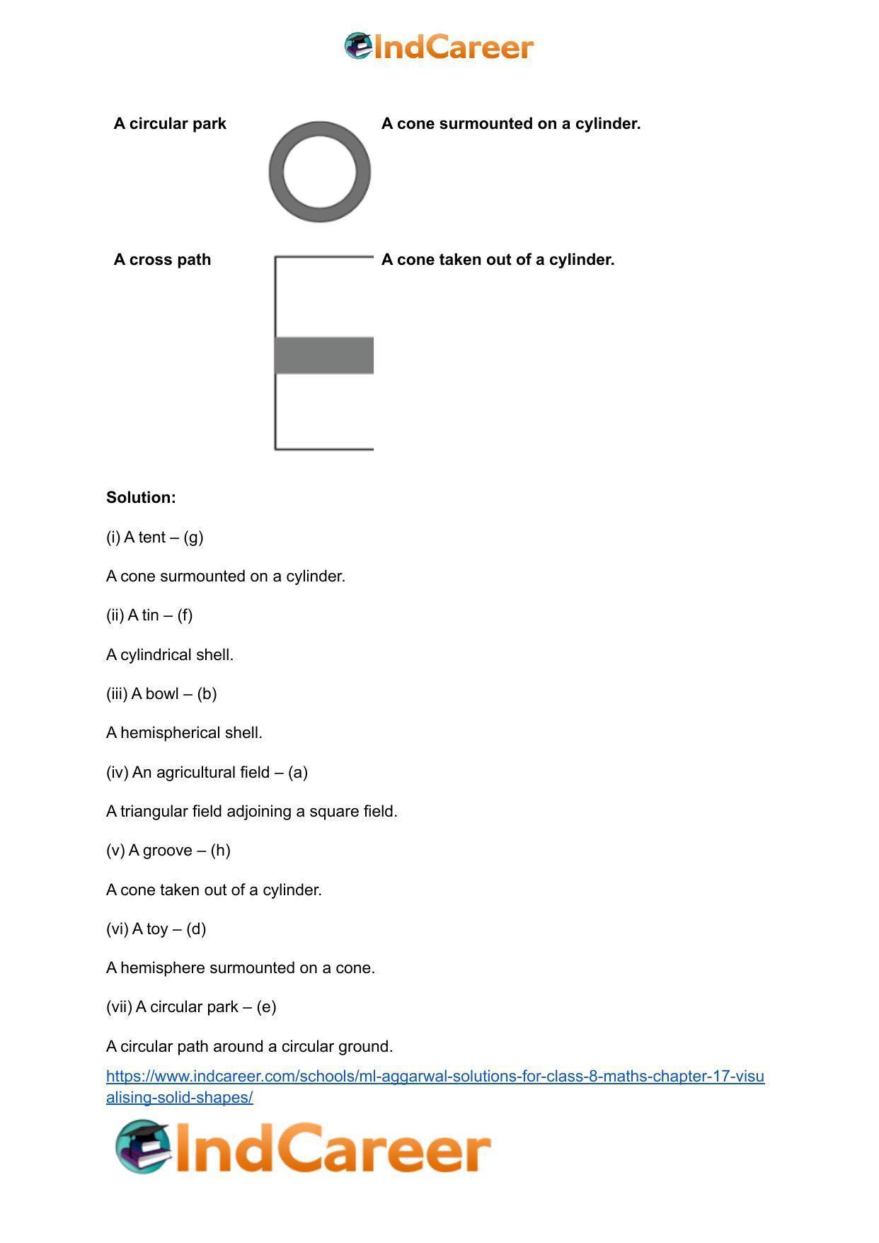ML Aggarwal Solutions for Class 8 Maths Chapter 17- Visualising Solid Shapes - Page 4