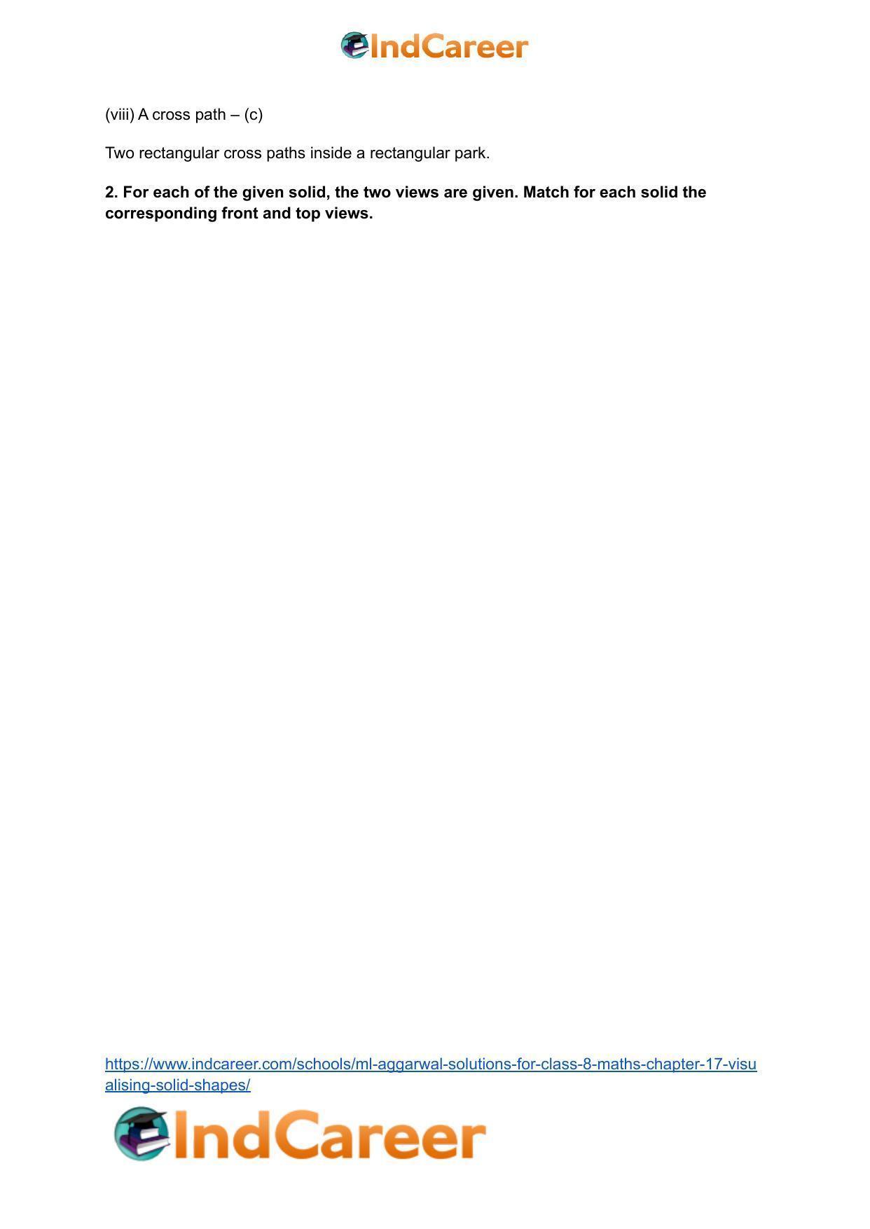 ML Aggarwal Solutions for Class 8 Maths Chapter 17- Visualising Solid Shapes - Page 5