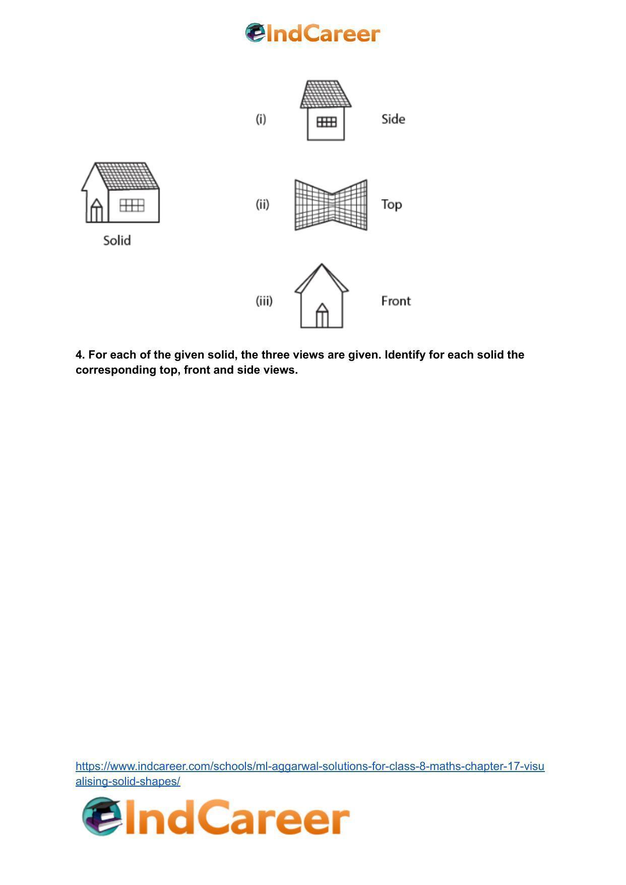 ML Aggarwal Solutions for Class 8 Maths Chapter 17- Visualising Solid Shapes - Page 8