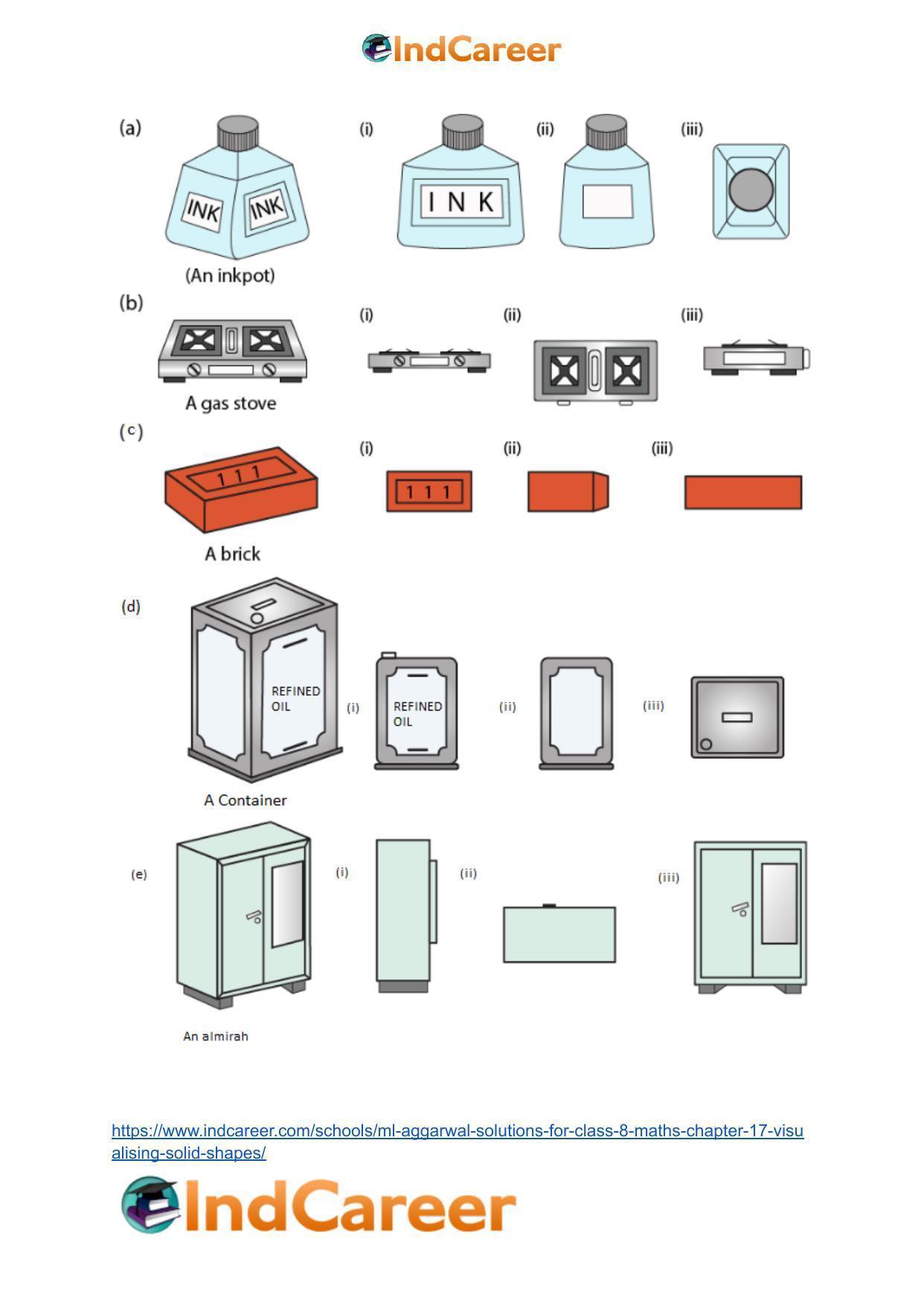ML Aggarwal Solutions for Class 8 Maths Chapter 17- Visualising Solid Shapes - Page 9
