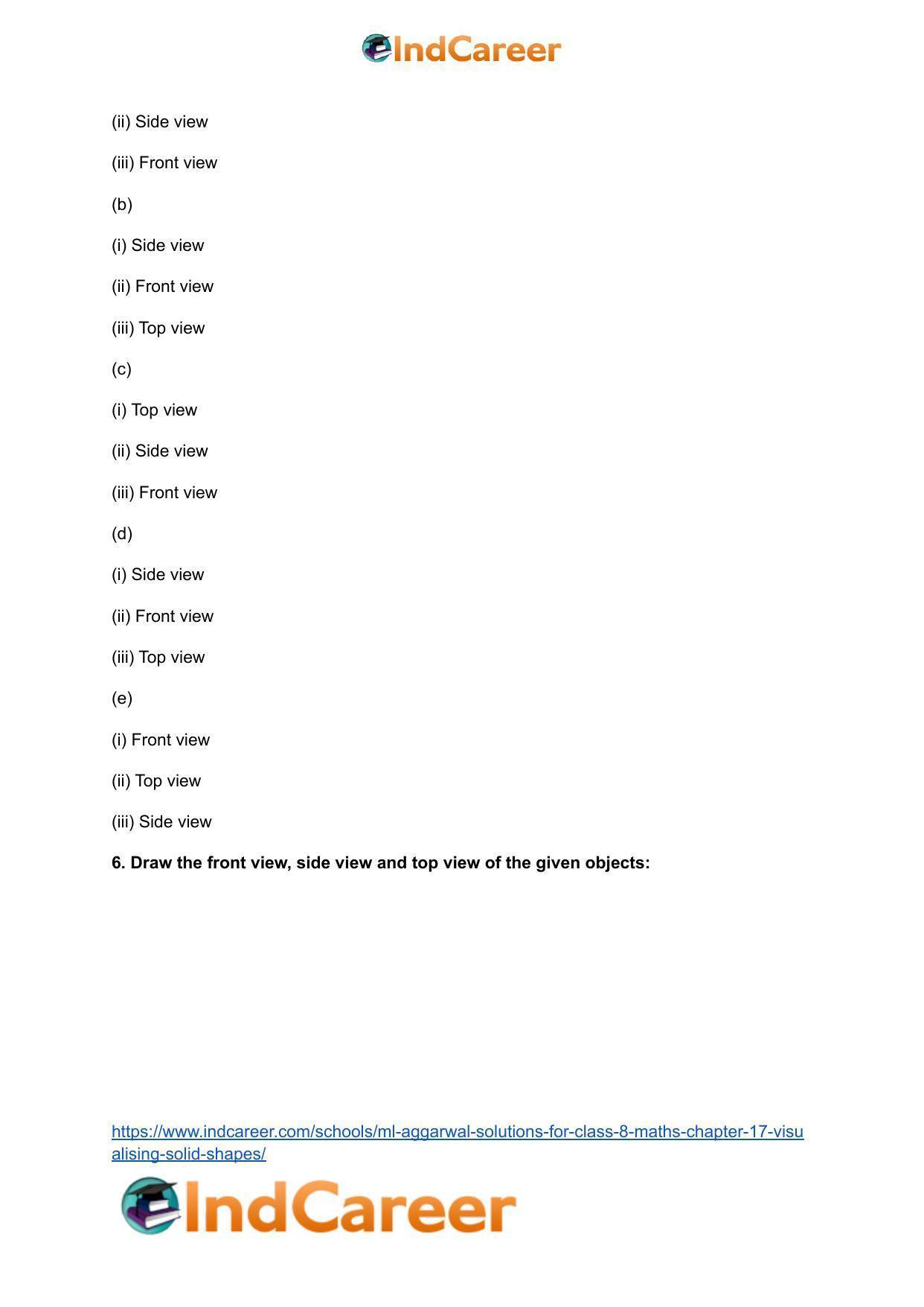 ML Aggarwal Solutions for Class 8 Maths Chapter 17- Visualising Solid Shapes - Page 13