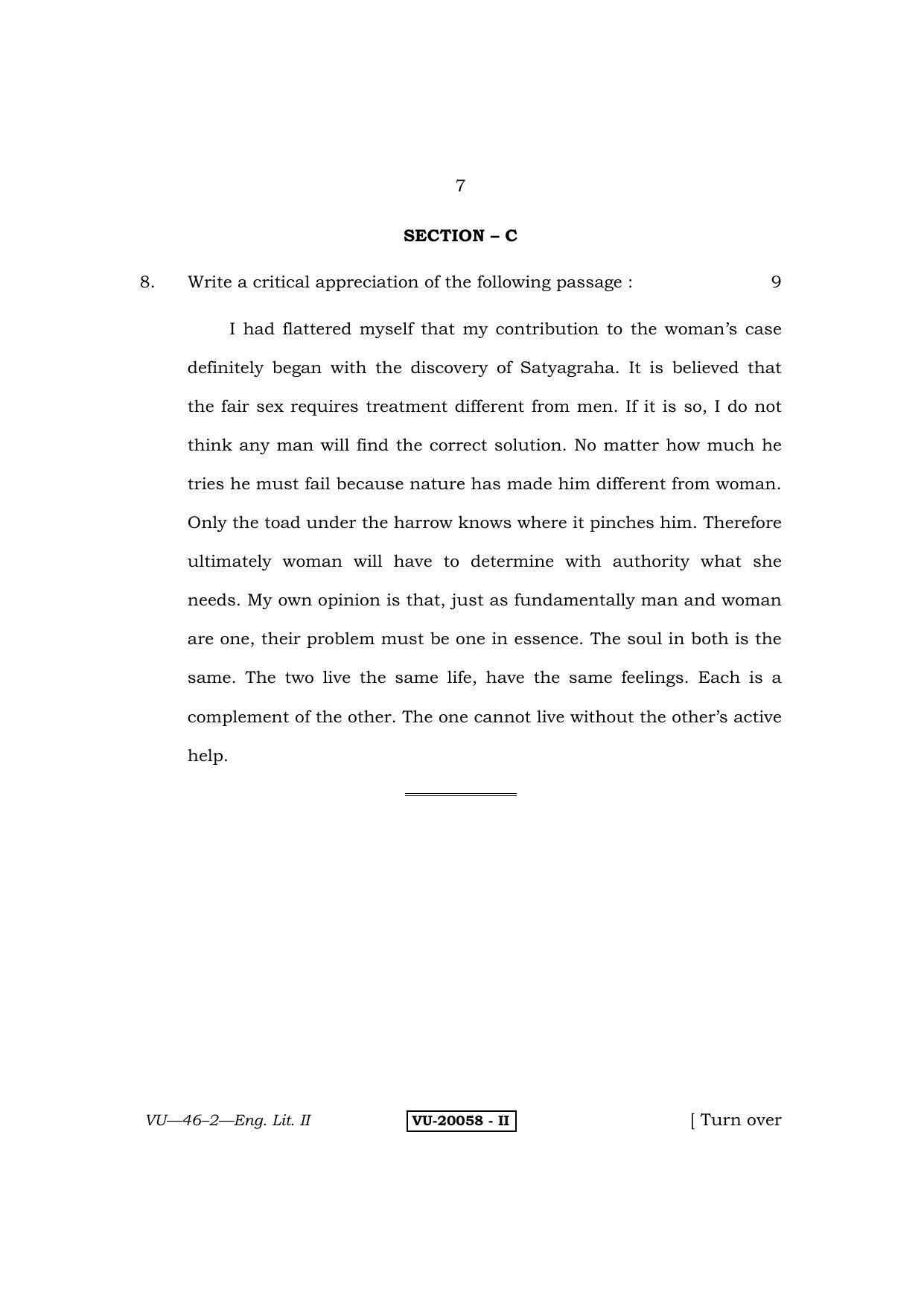 RBSE English Literature II 2011 Varishtha Upadhyay Question Paper - Page 7