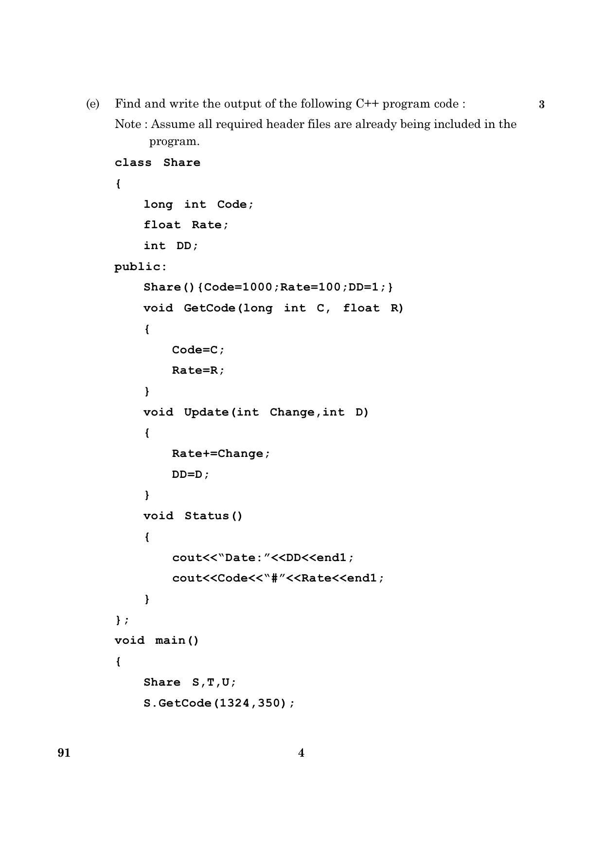 CBSE Class 12 091 Computer Science 2016 Question Paper - Page 4
