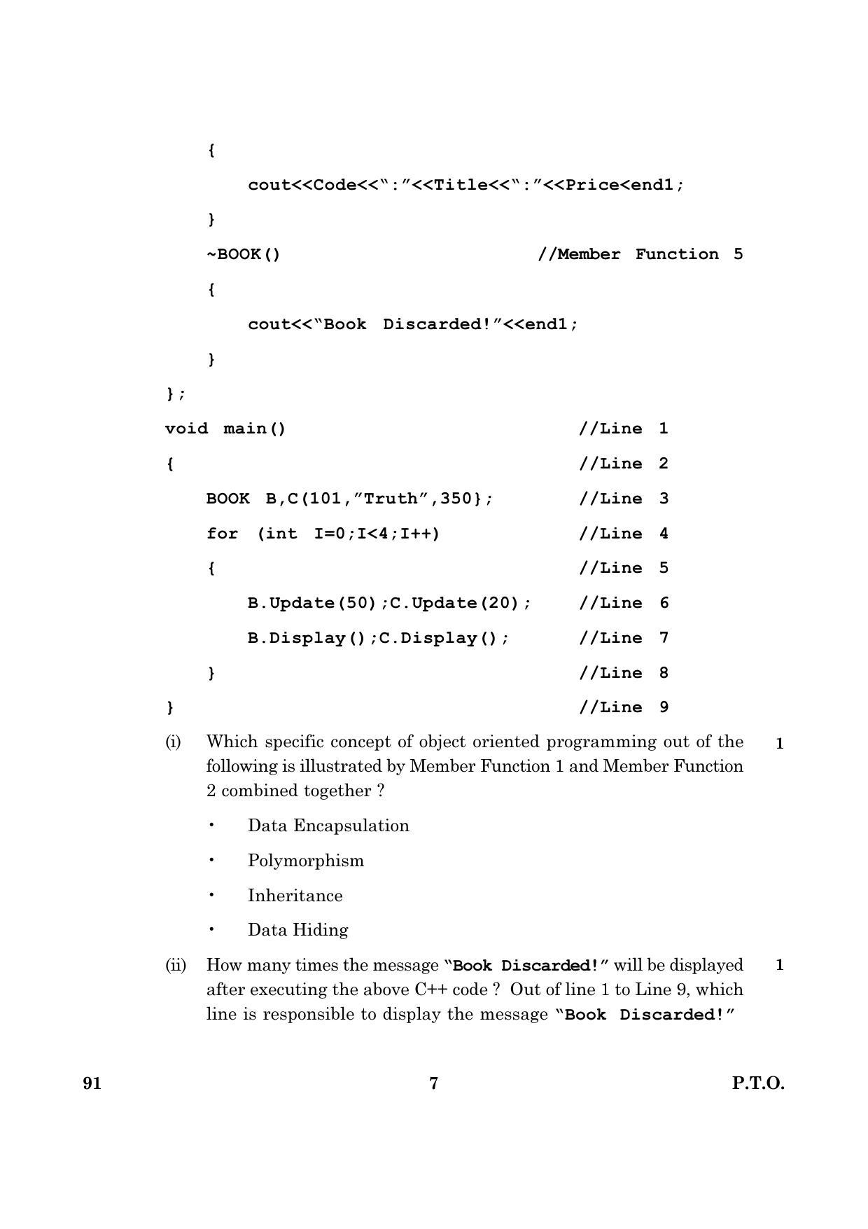 CBSE Class 12 091 Computer Science 2016 Question Paper - Page 7
