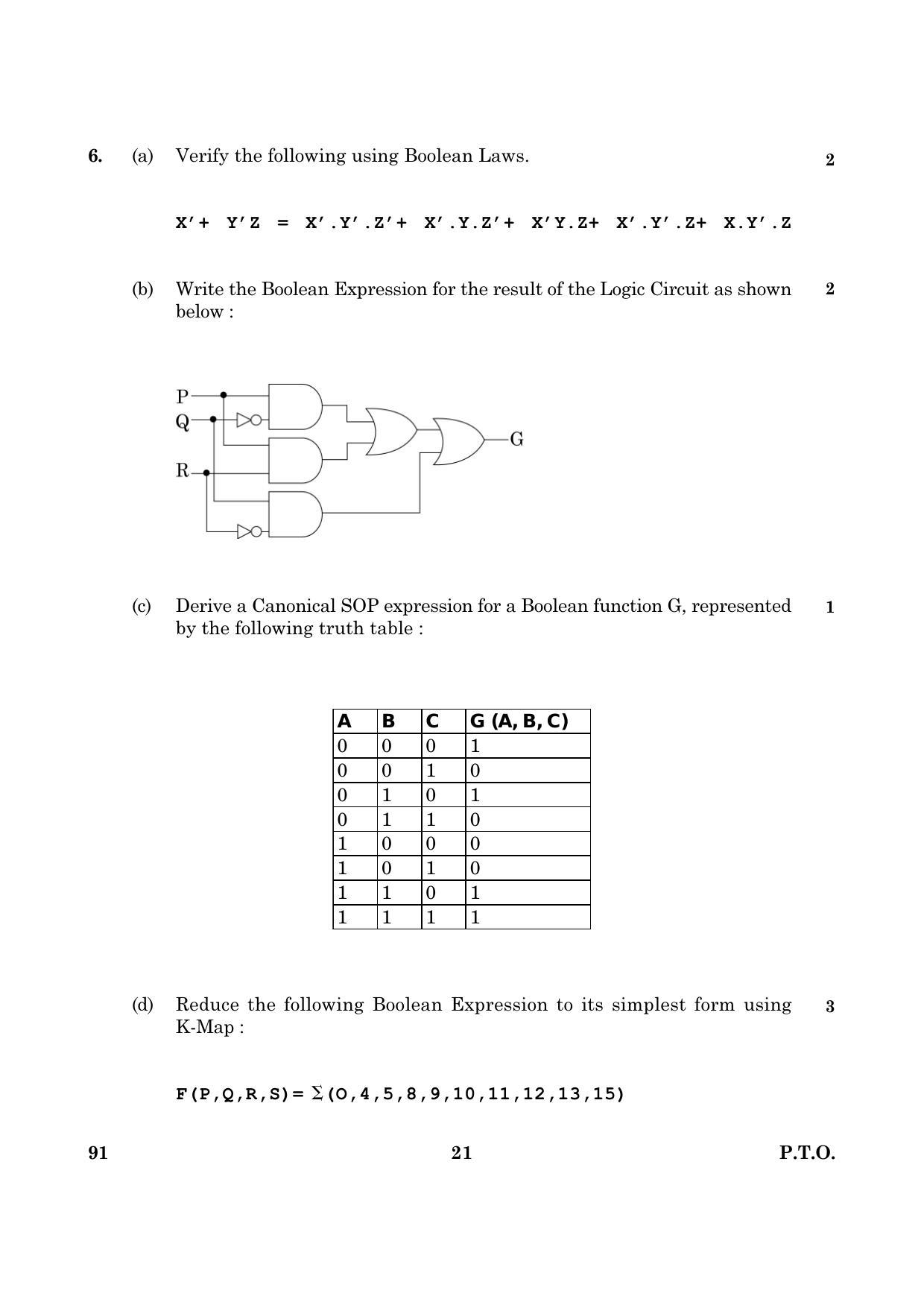 CBSE Class 12 091 Computer Science 2016 Question Paper - Page 21