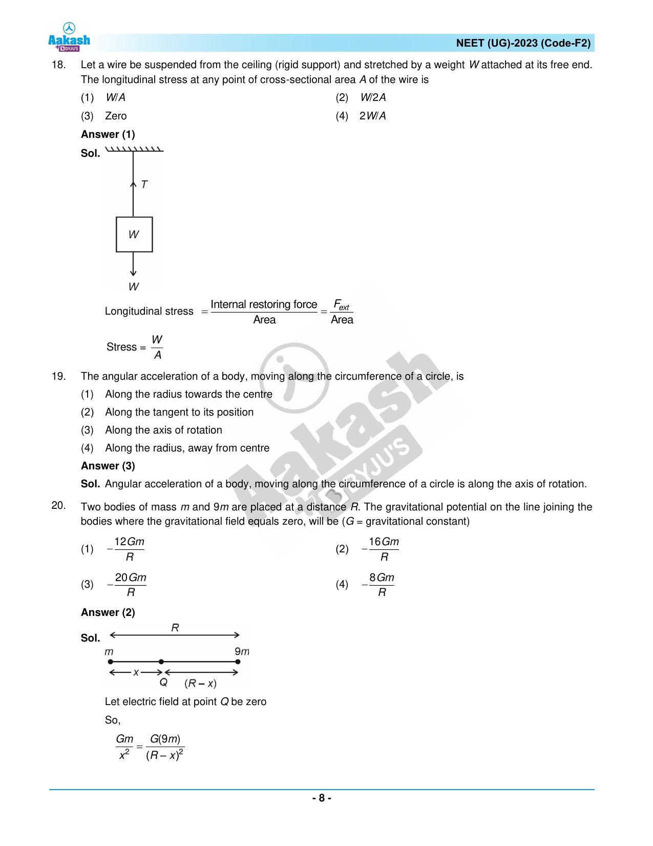 NEET 2023 Question Paper F2 - Page 8