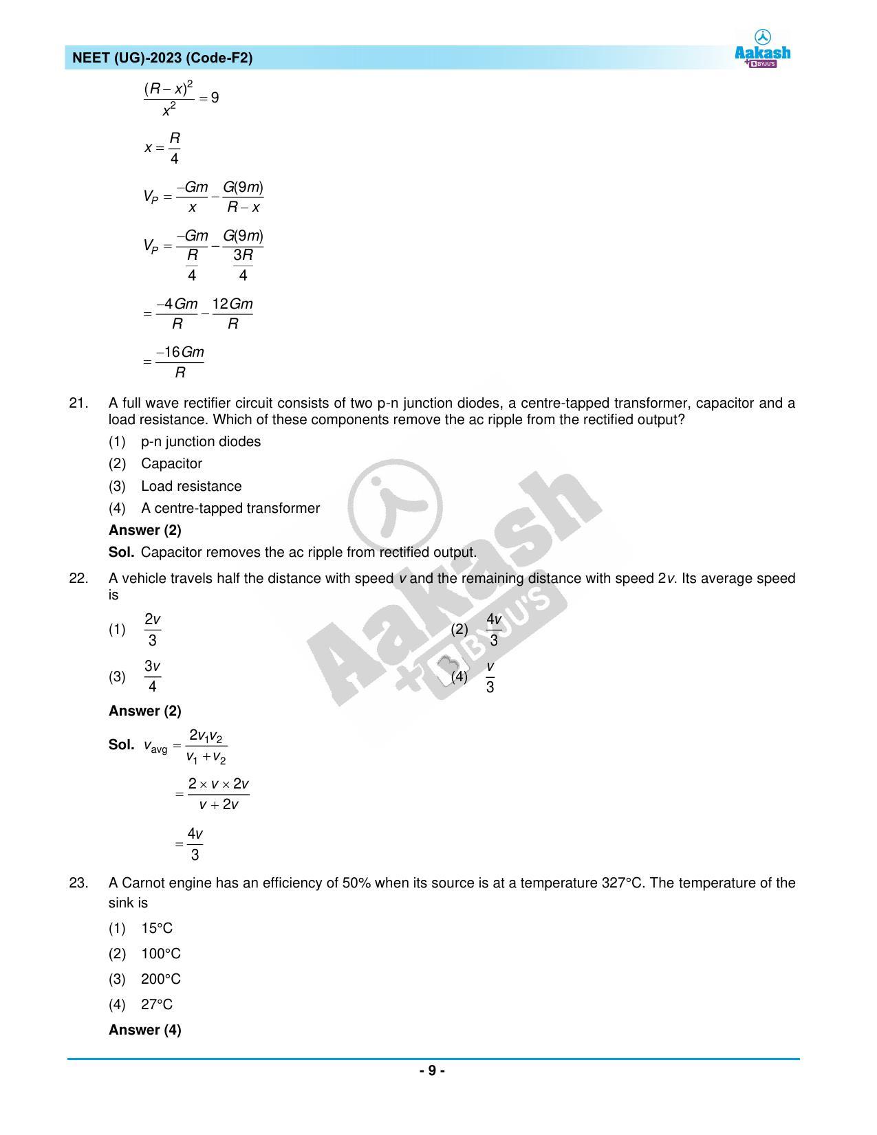 NEET 2023 Question Paper F2 - Page 9