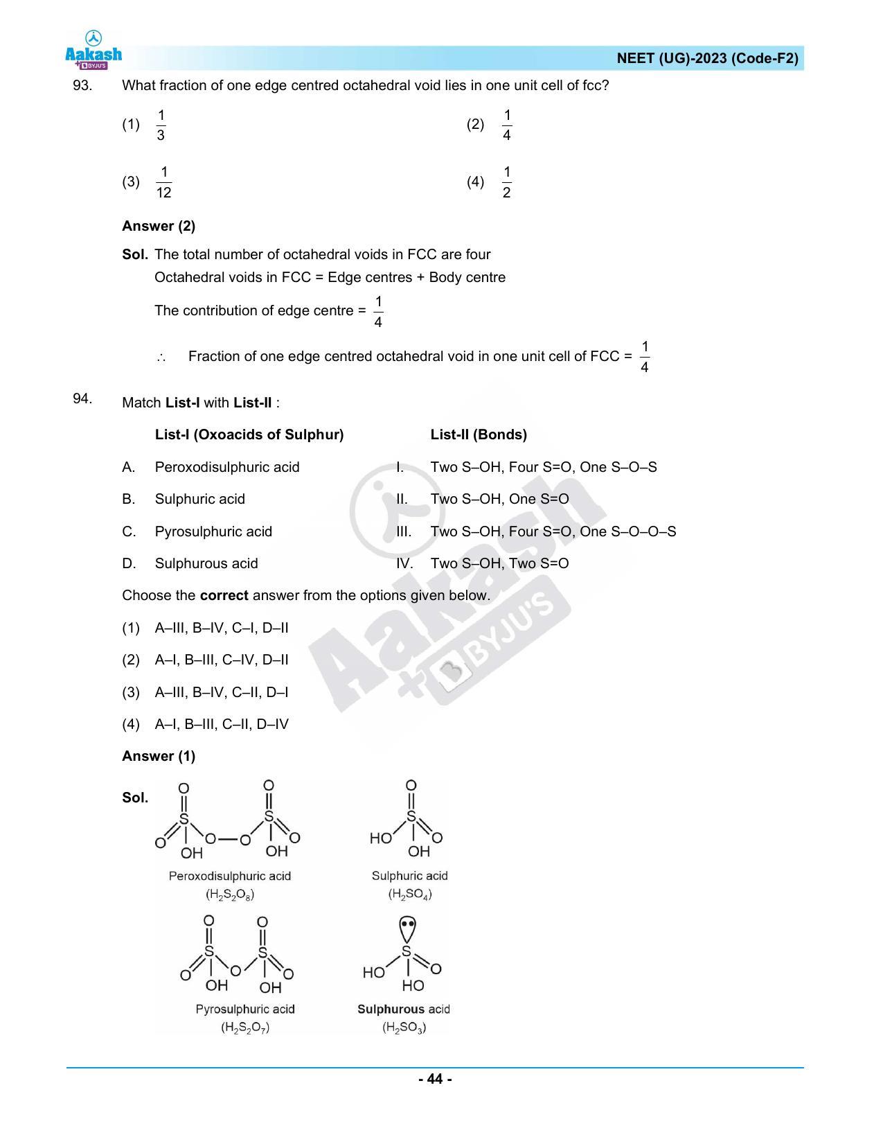 NEET 2023 Question Paper F2 - Page 44