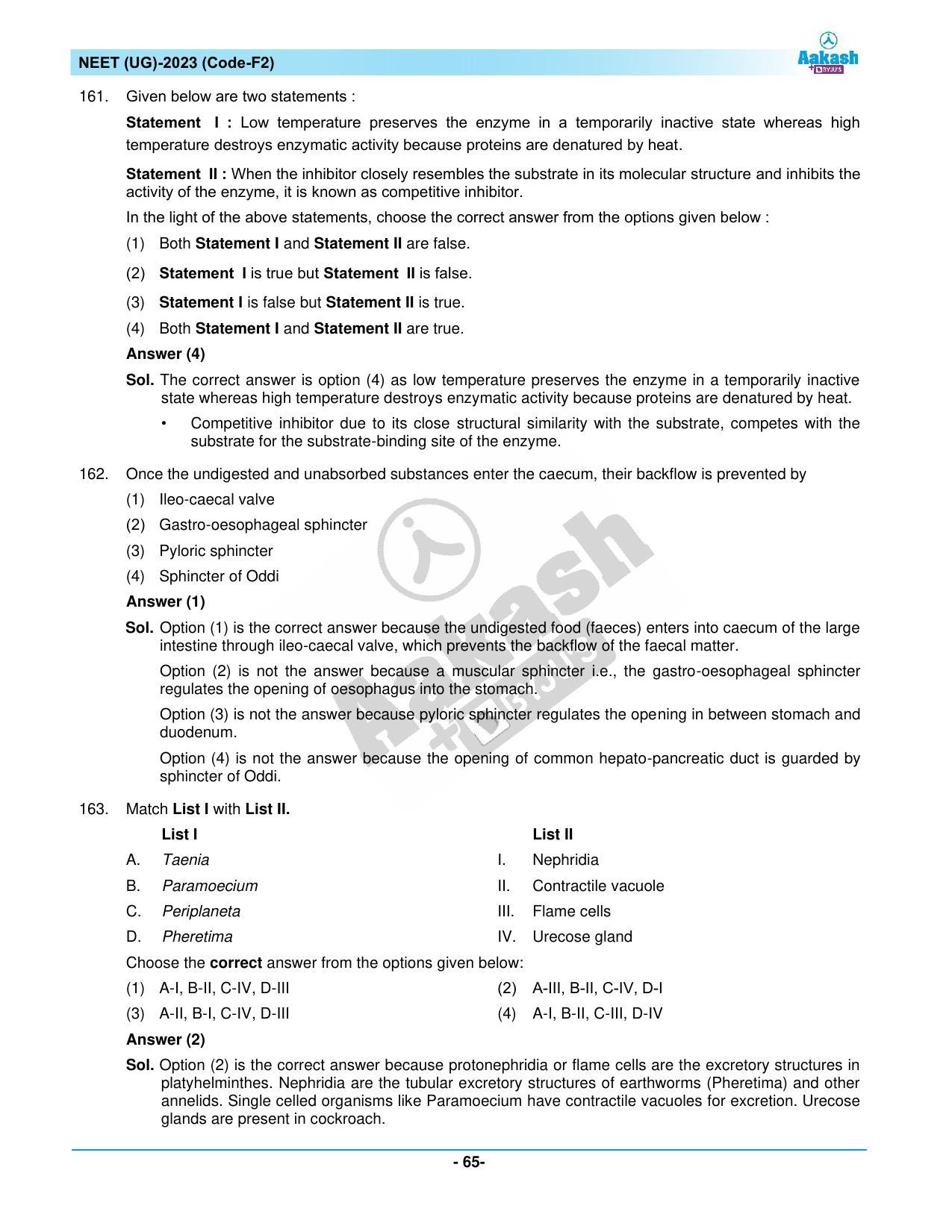 NEET 2023 Question Paper F2 - Page 65