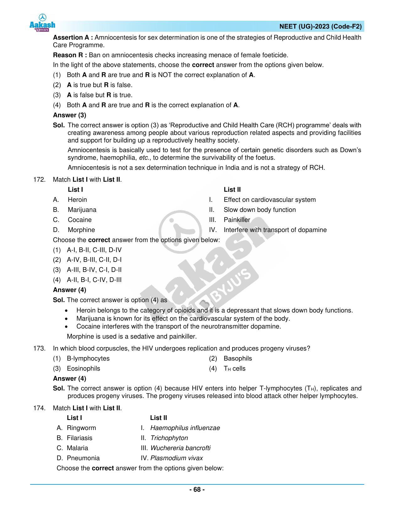NEET 2023 Question Paper F2 - Page 68