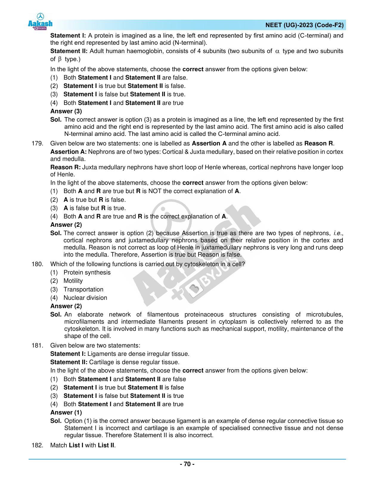 NEET 2023 Question Paper F2 - Page 70