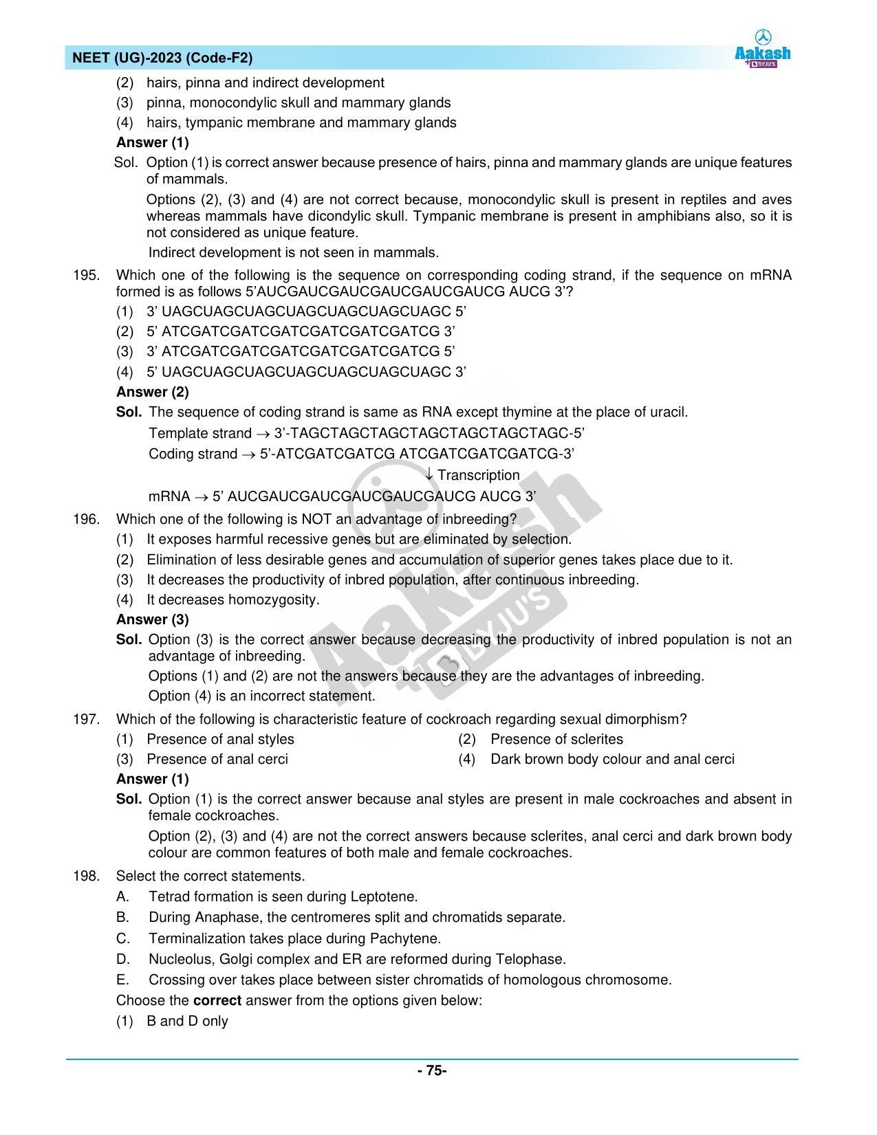 NEET 2023 Question Paper F2 - Page 75
