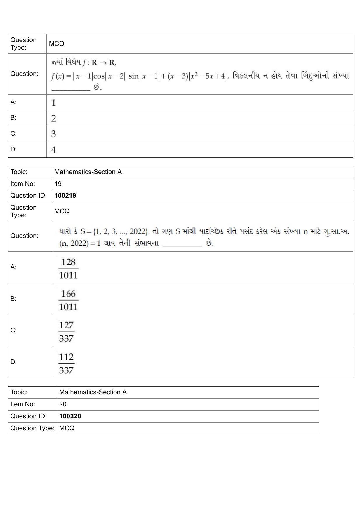 JEE Mains 2022: BTech Gujarati (Shift 1) 29-07-2022 Question Paper - Page 9