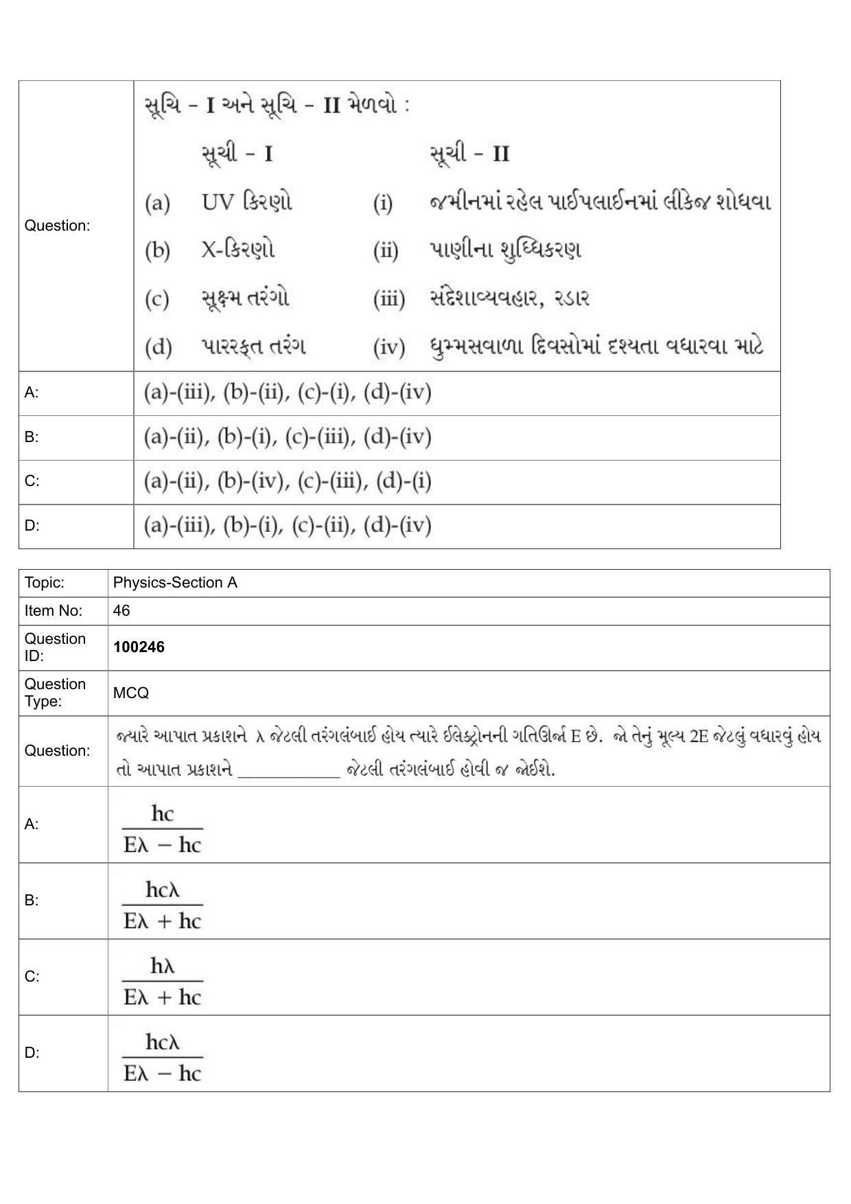 JEE Mains 2022: BTech Gujarati (Shift 1) 29-07-2022 Question Paper - Page 21