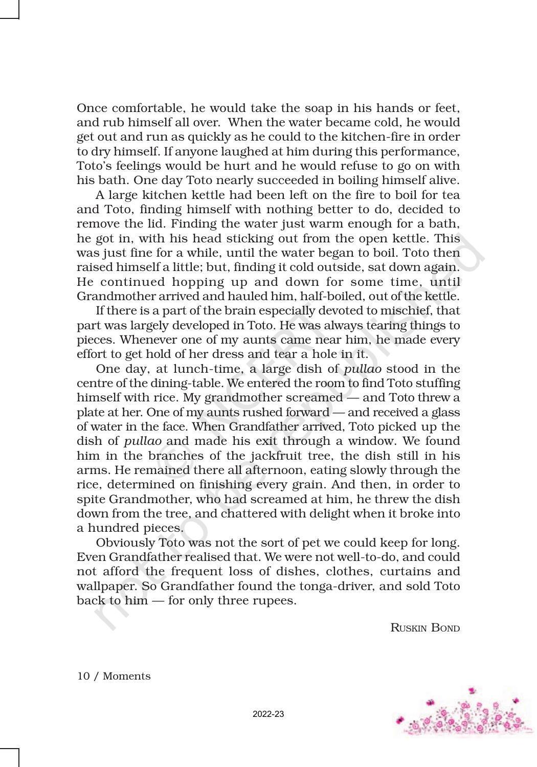NCERT Book for Class 9 English Moment Chapter 2 The Adventures of Toto - Page 4