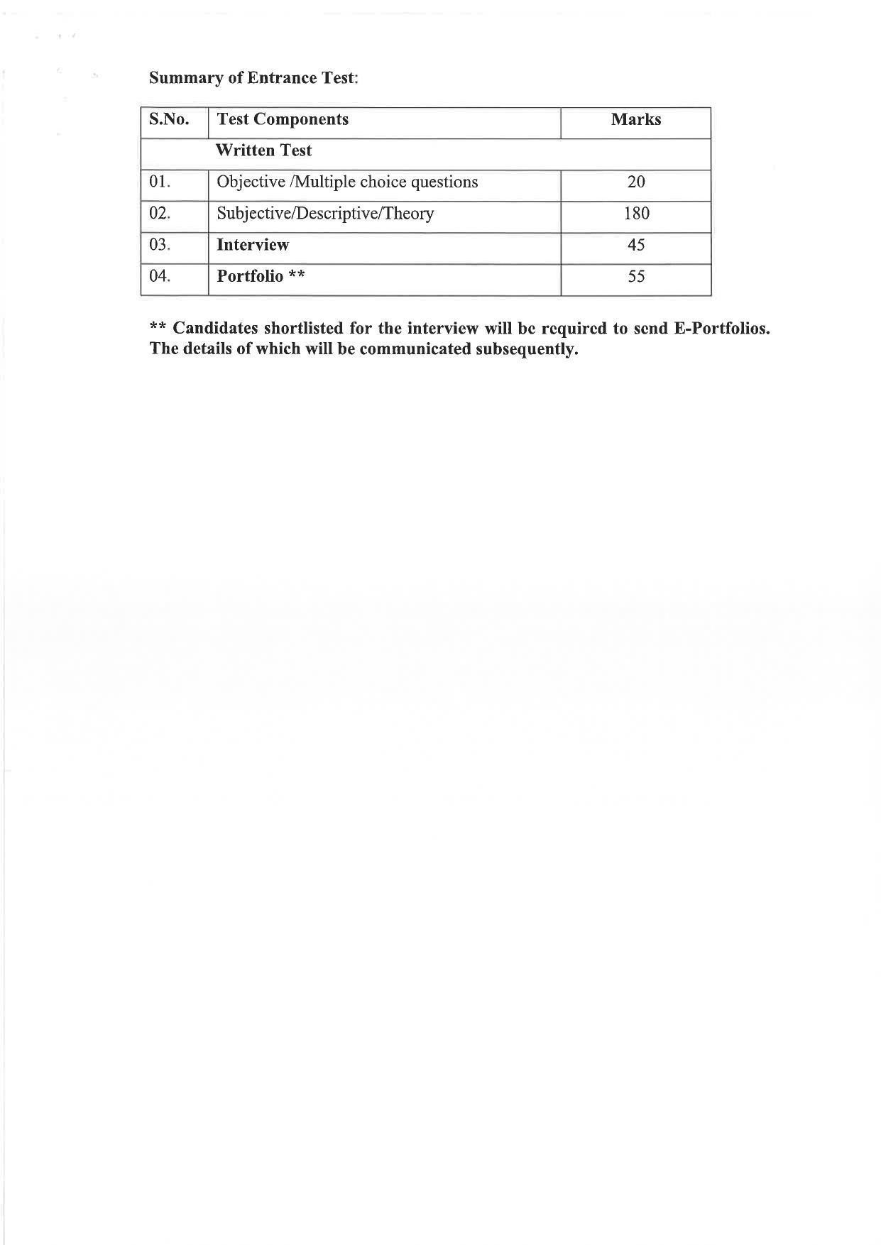JMI Entrance Exam G09-P.G Diploma in still Photography & Visual Communication(self financed) Syllabus - Page 2