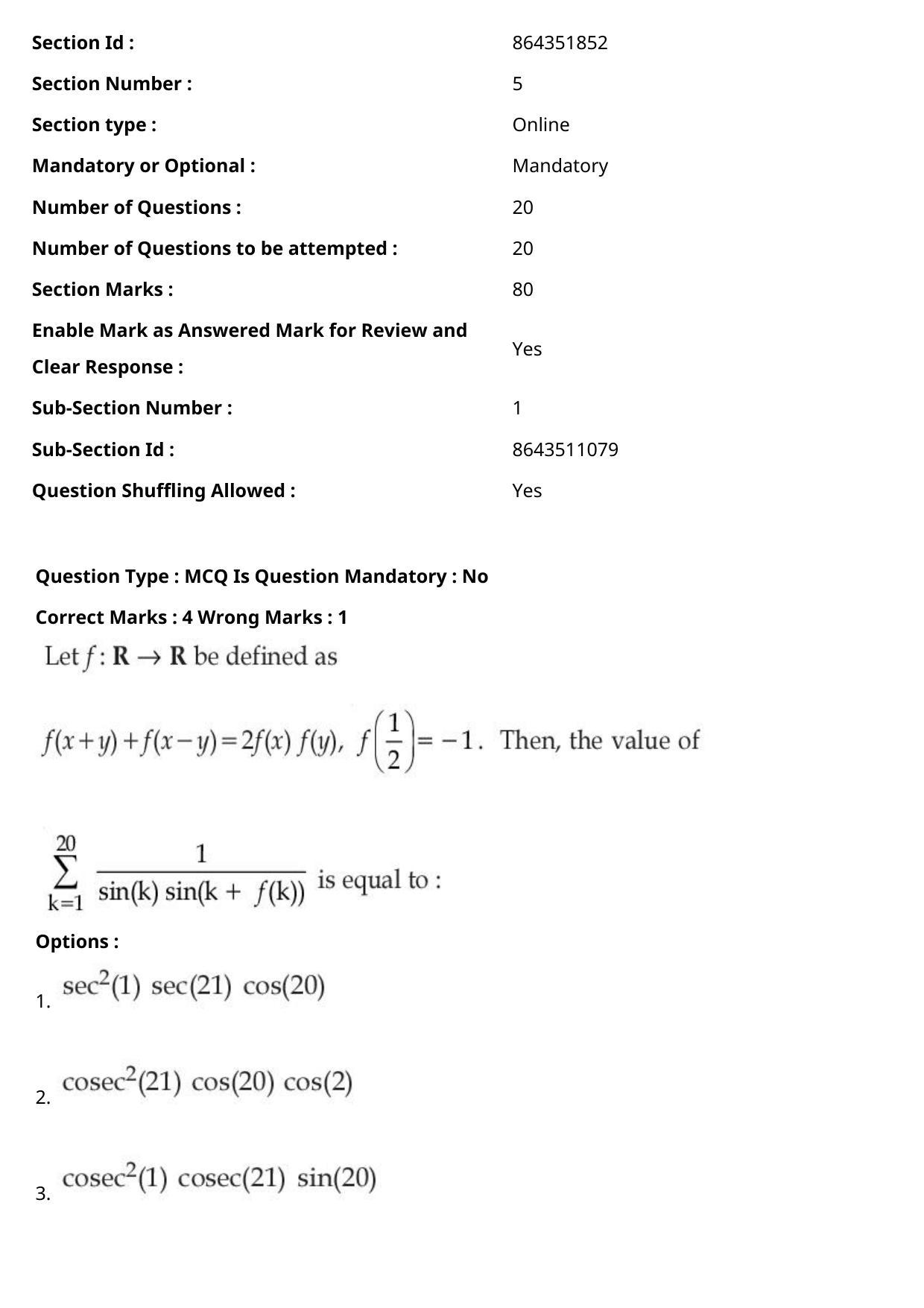 JEE Mains 2021: BTech Malayalam (Shift 2) 27-07-2021 Question Paper - Page 86
