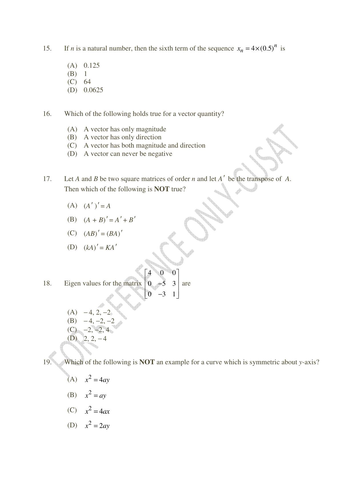 CUSAT CAT 2022 MVoc Pregramme in Mobile Phone Application Development Question Paper - Page 4