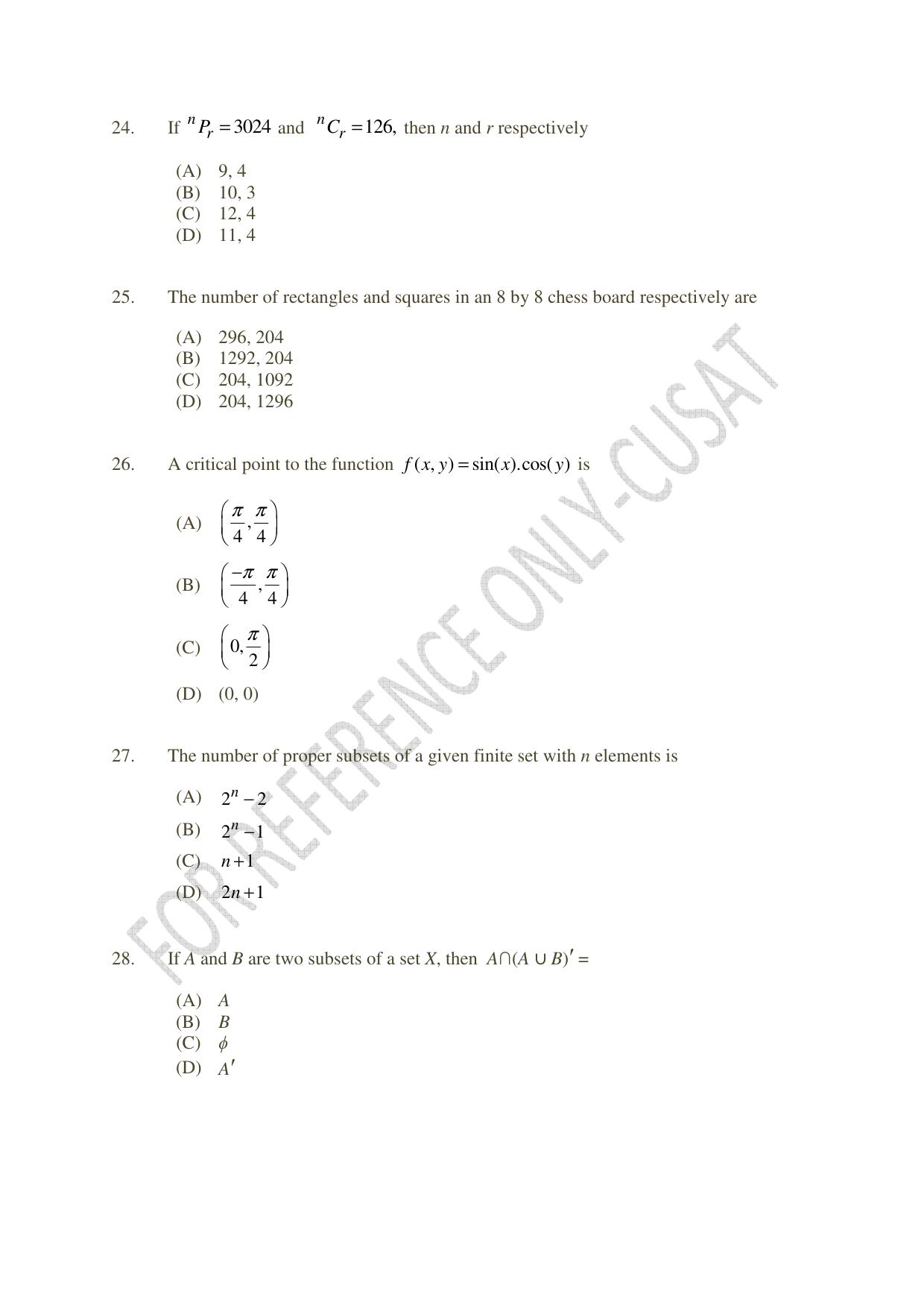 CUSAT CAT 2022 MVoc Pregramme in Mobile Phone Application Development Question Paper - Page 6