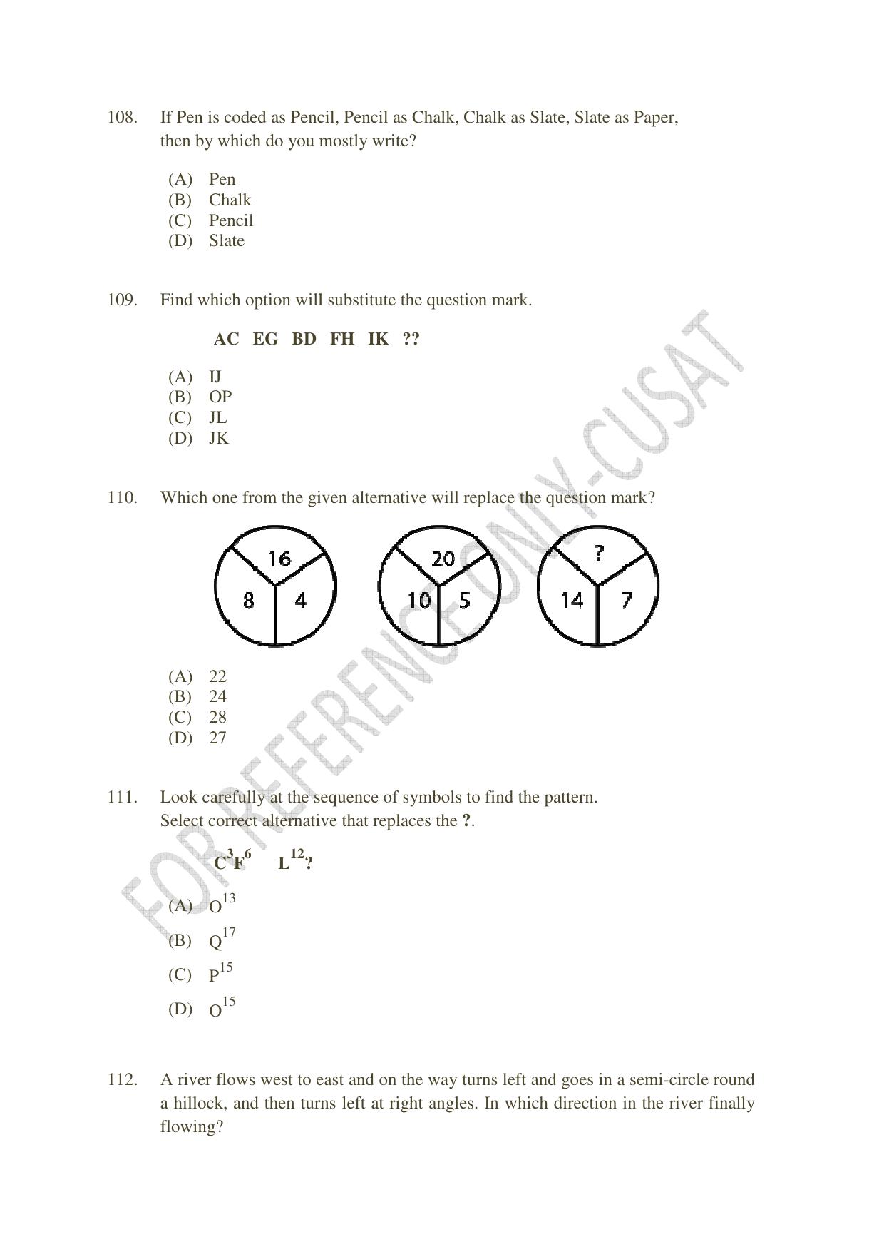 CUSAT CAT 2022 MVoc Pregramme in Mobile Phone Application Development Question Paper - Page 25
