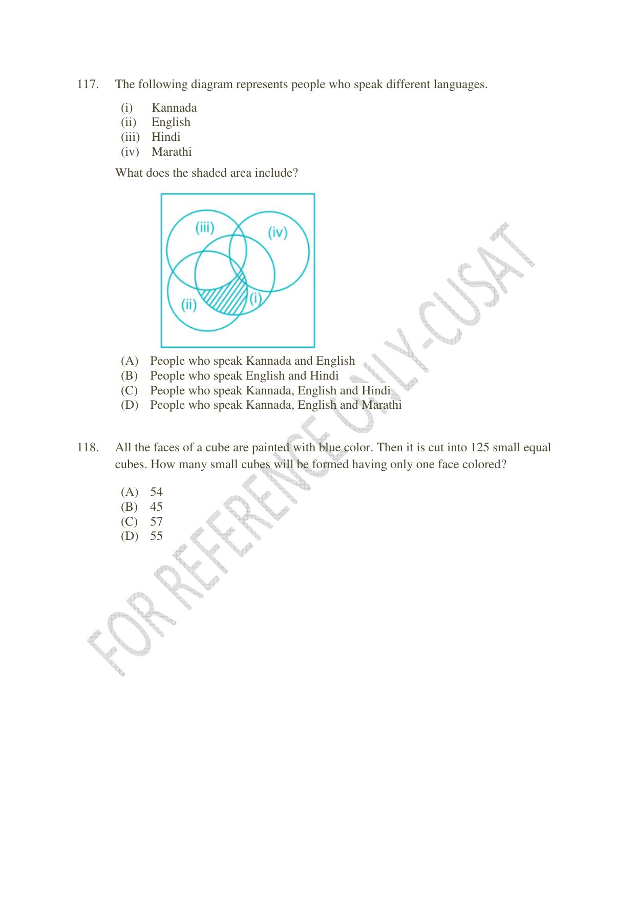 CUSAT CAT 2022 MVoc Pregramme in Mobile Phone Application Development Question Paper - Page 29