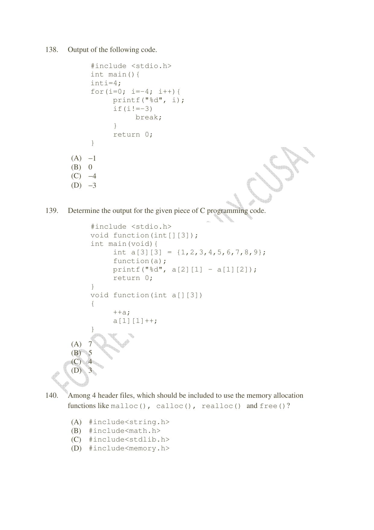 CUSAT CAT 2022 MVoc Pregramme in Mobile Phone Application Development Question Paper - Page 39