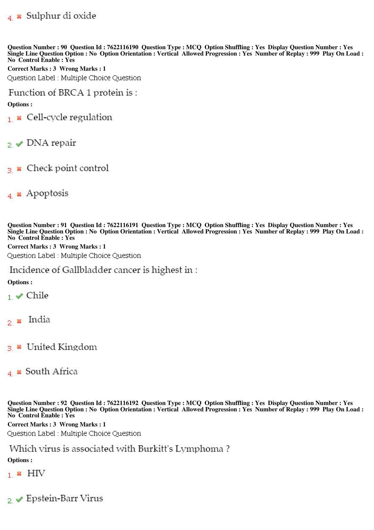 BHU RET Surgical Oncology 2019 Question Paper - Page 40