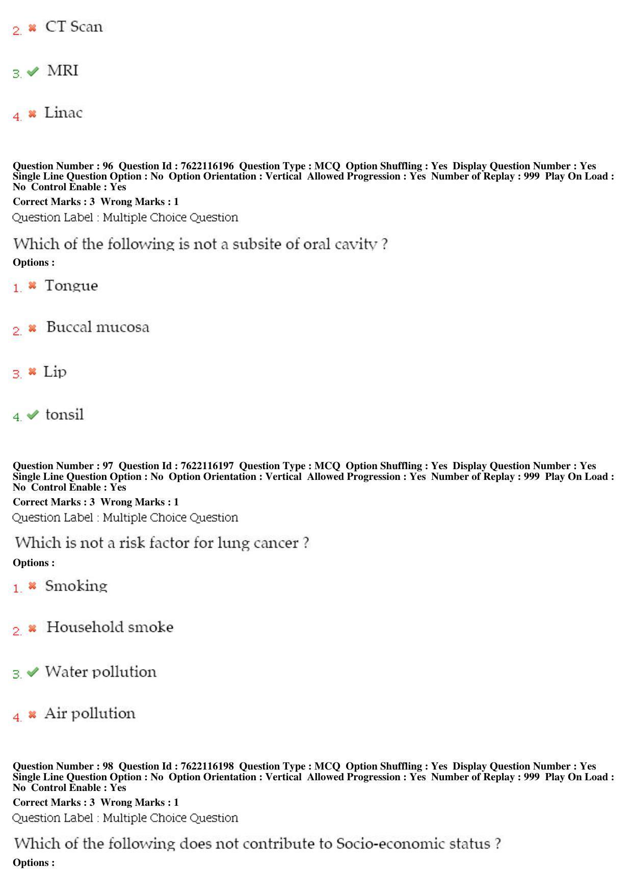 BHU RET Surgical Oncology 2019 Question Paper - Page 42