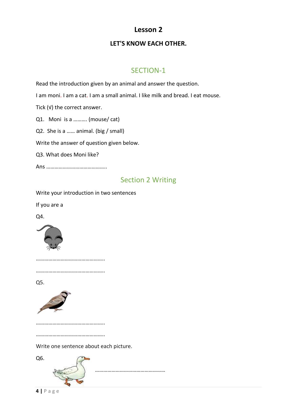Chhattisgarh Board Class 3 English Question Bank - Page 8