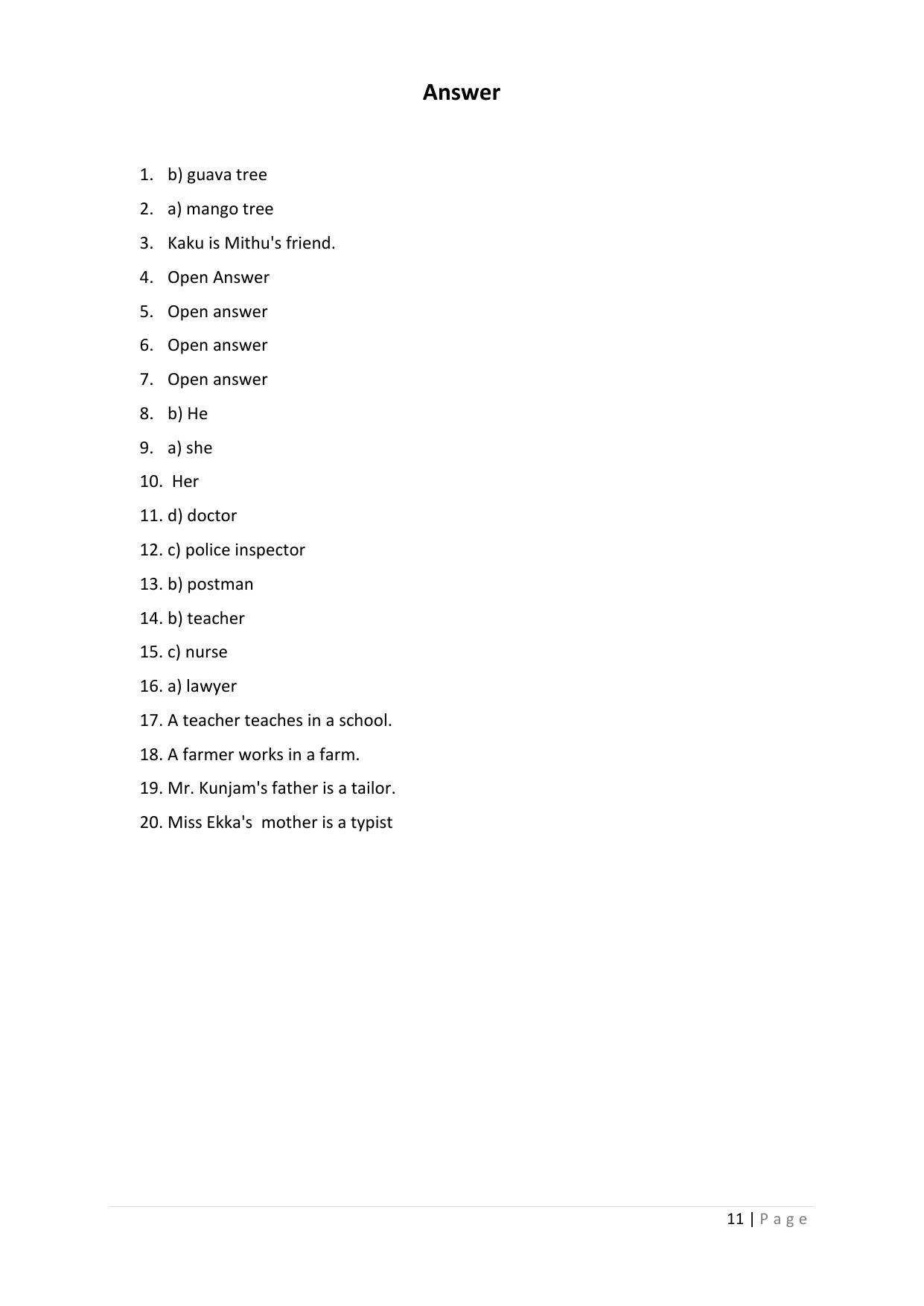 Chhattisgarh Board Class 3 English Question Bank - Page 15