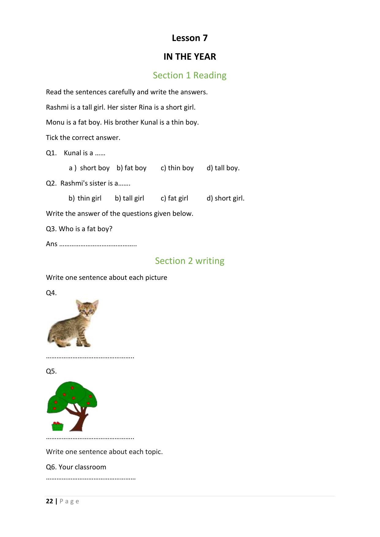 Chhattisgarh Board Class 3 English Question Bank - Page 26