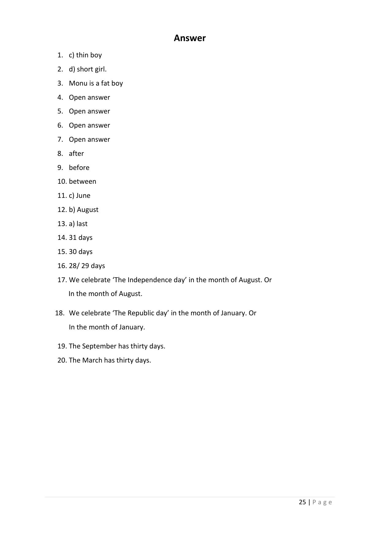 Chhattisgarh Board Class 3 English Question Bank - Page 29