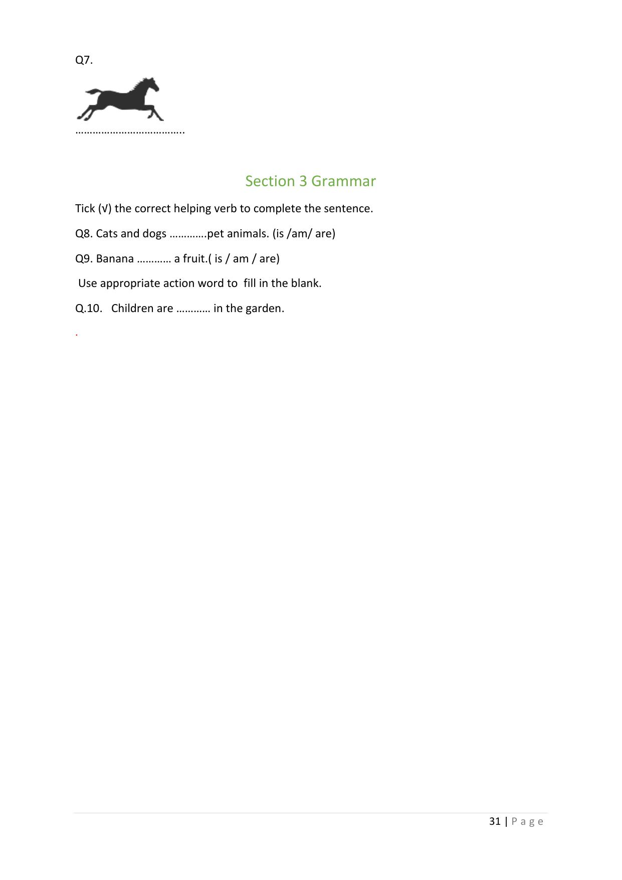 Chhattisgarh Board Class 3 English Question Bank - Page 35