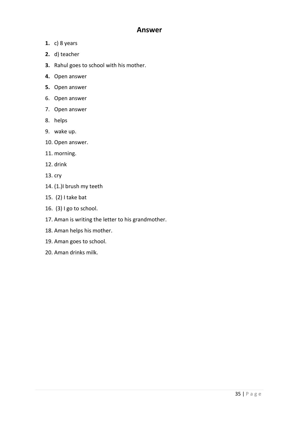 Chhattisgarh Board Class 3 English Question Bank - Page 39