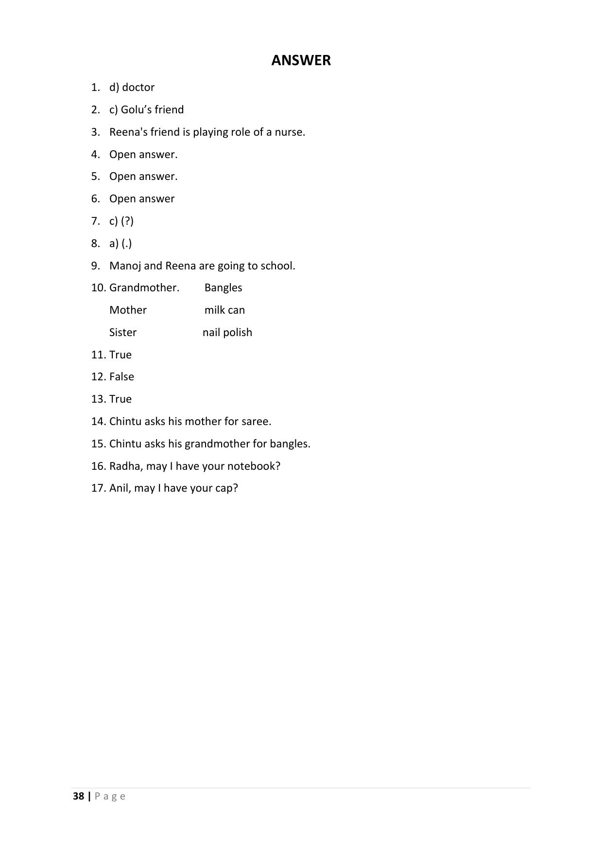 Chhattisgarh Board Class 3 English Question Bank - Page 42