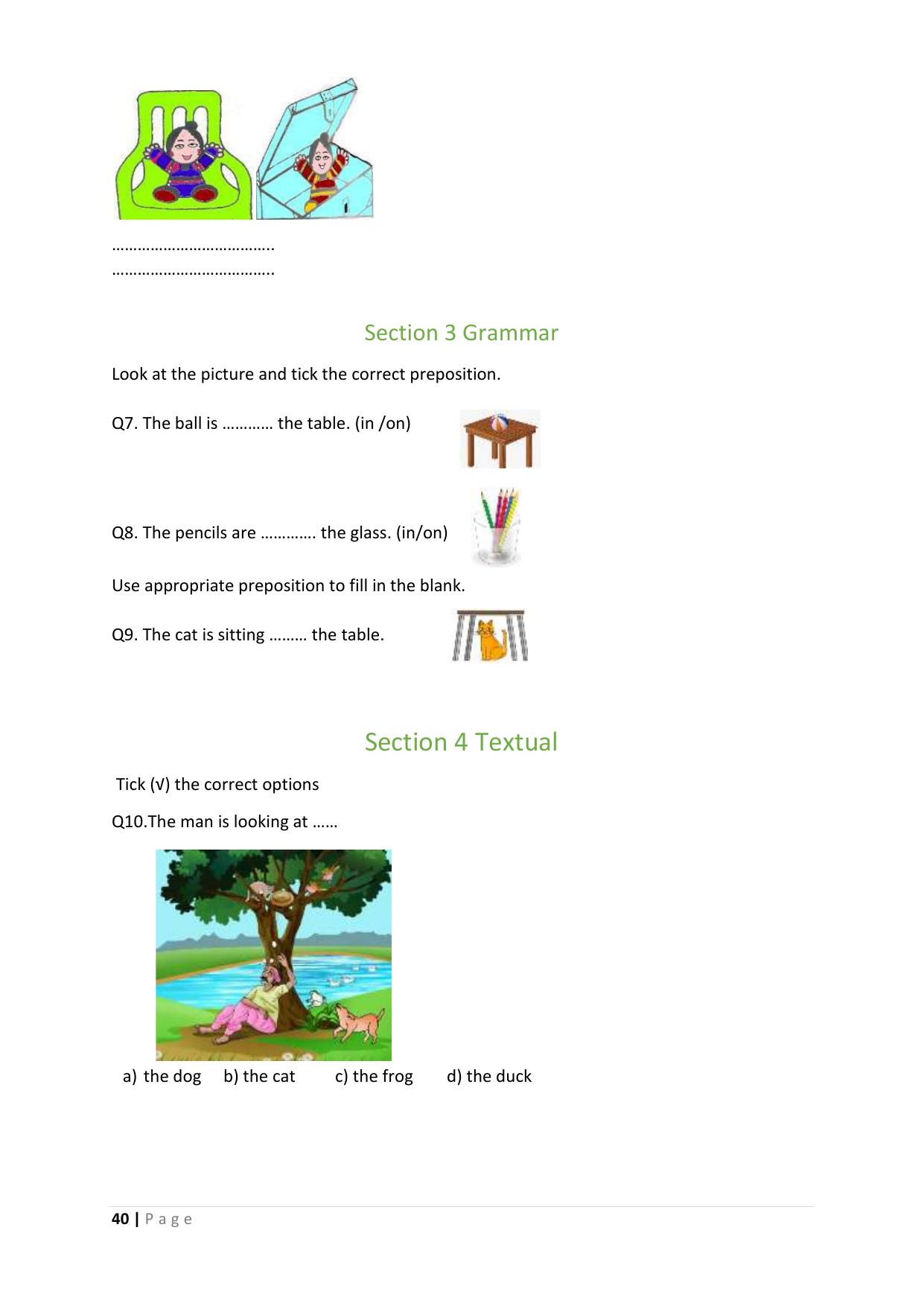 Chhattisgarh Board Class 3 English Question Bank - Page 44