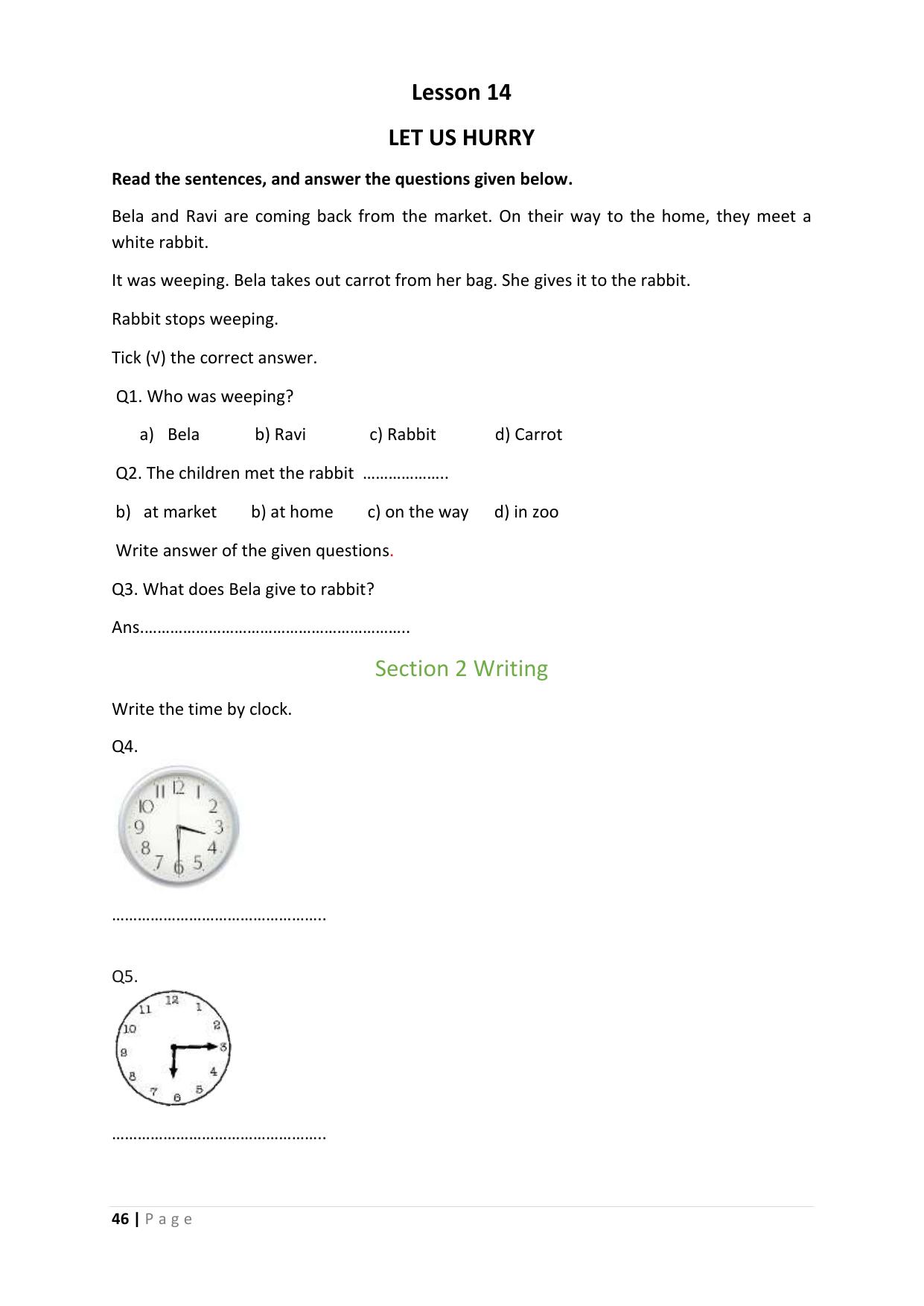 Chhattisgarh Board Class 3 English Question Bank - Page 50