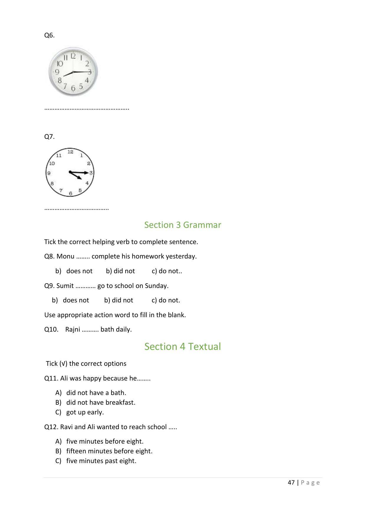 Chhattisgarh Board Class 3 English Question Bank - Page 51