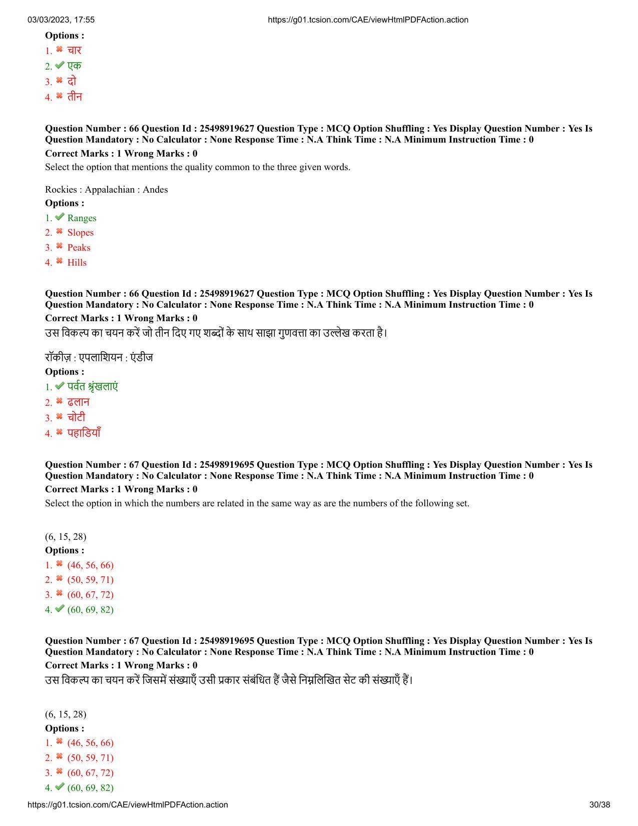 MP CPCT 2 Mar 2023 Question Paper Shift 2 - Page 30