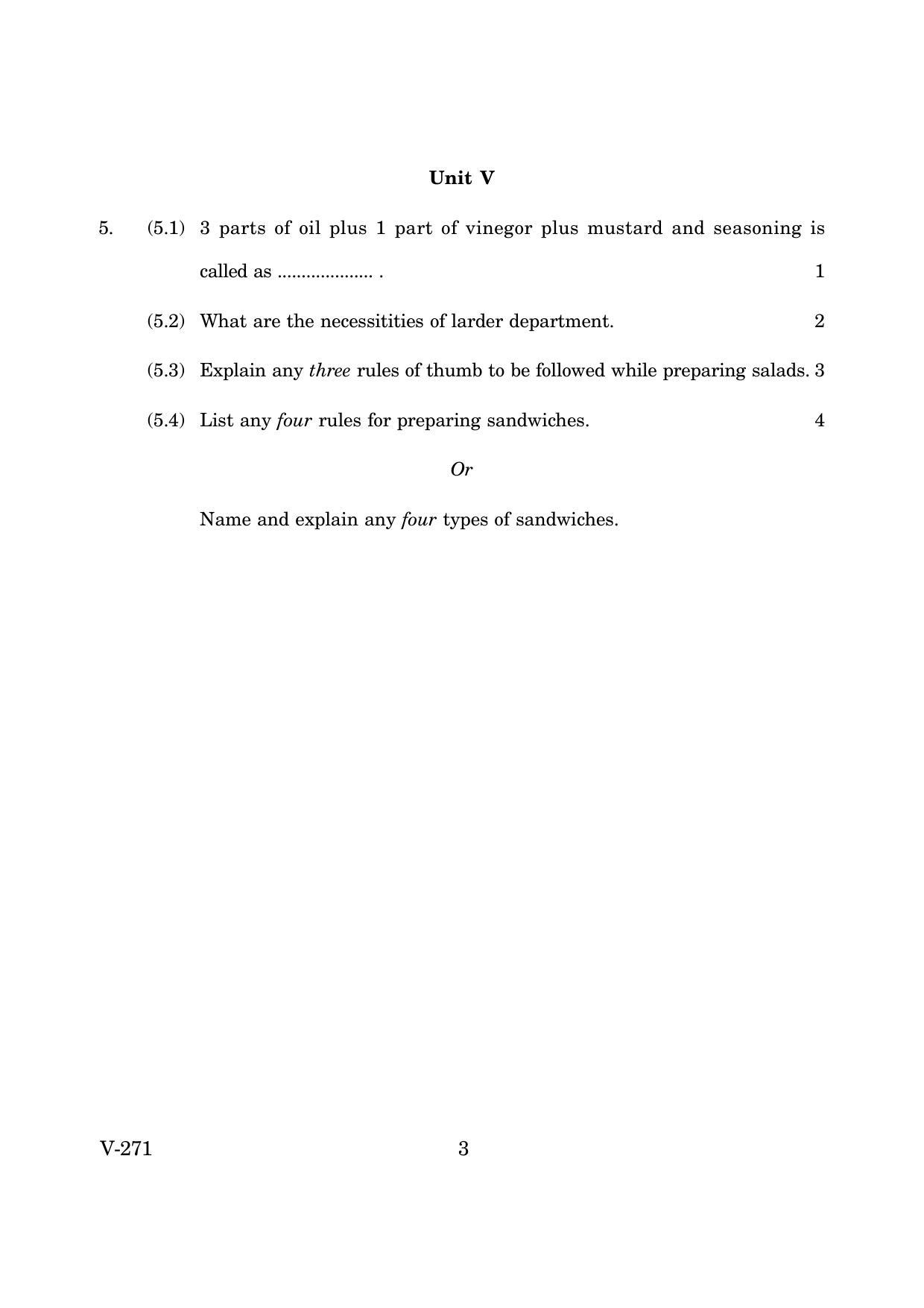 Goa Board Class 12 Food Production (June 2019) Question Paper - Page 3