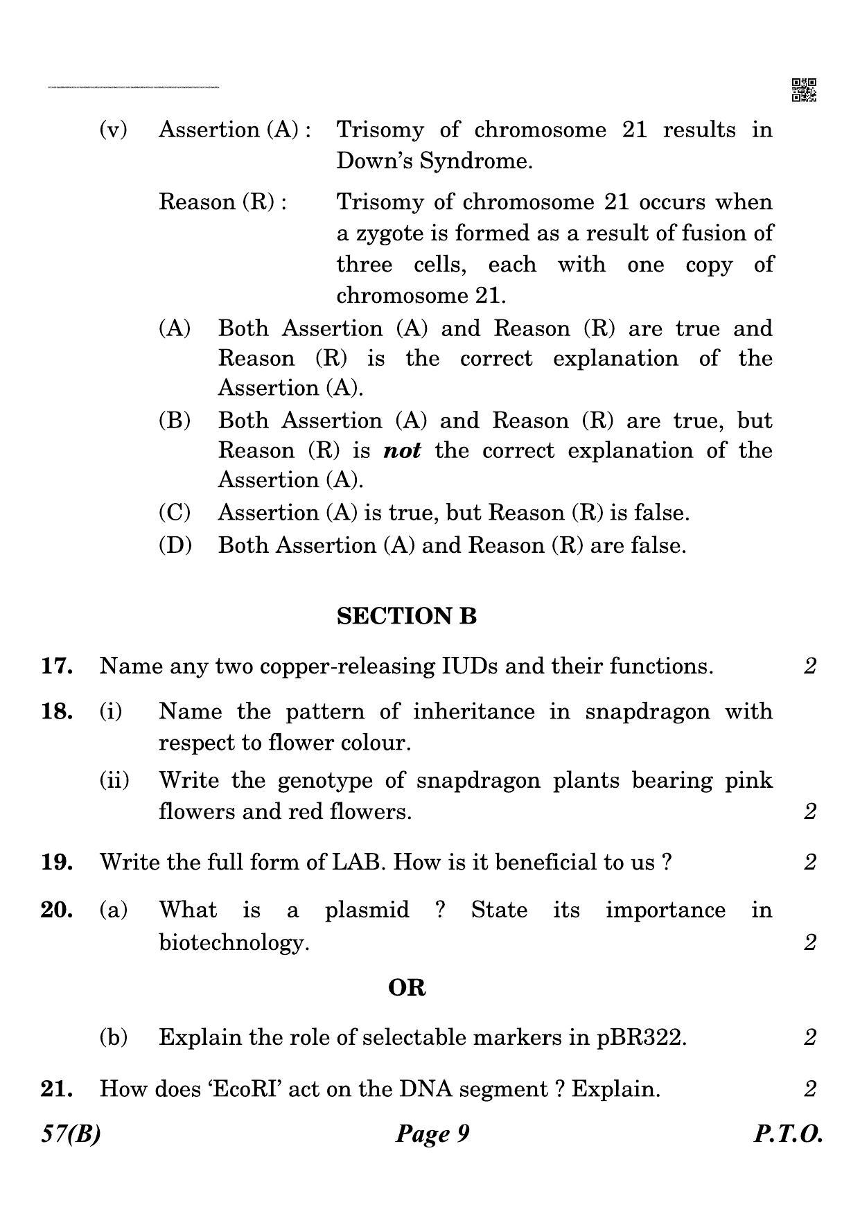 CBSE Class 12 QP_044_biology_for_visually_impared_candidates 2021 Compartment Question Paper - Page 9
