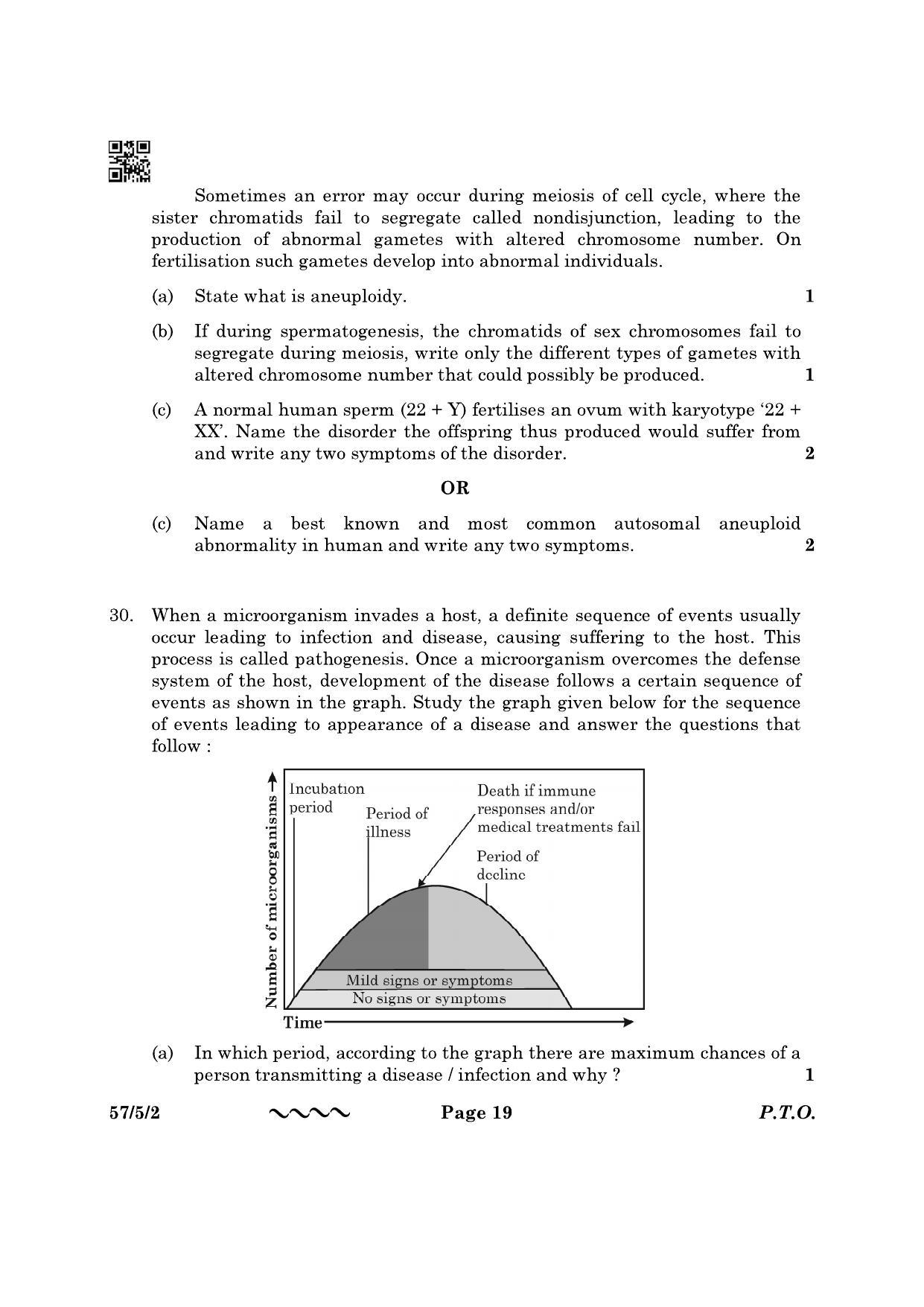 CBSE Class 12 57-5-2 Biology 2023 Question Paper - Page 19