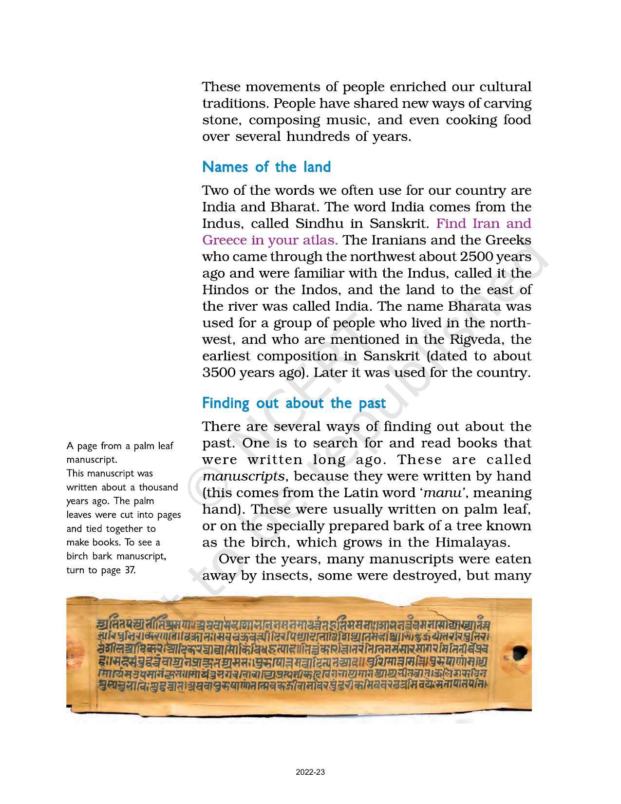 NCERT Book for Class 6 History (Social Science) : Chapter 1-What Where, How, and When? - Page 4