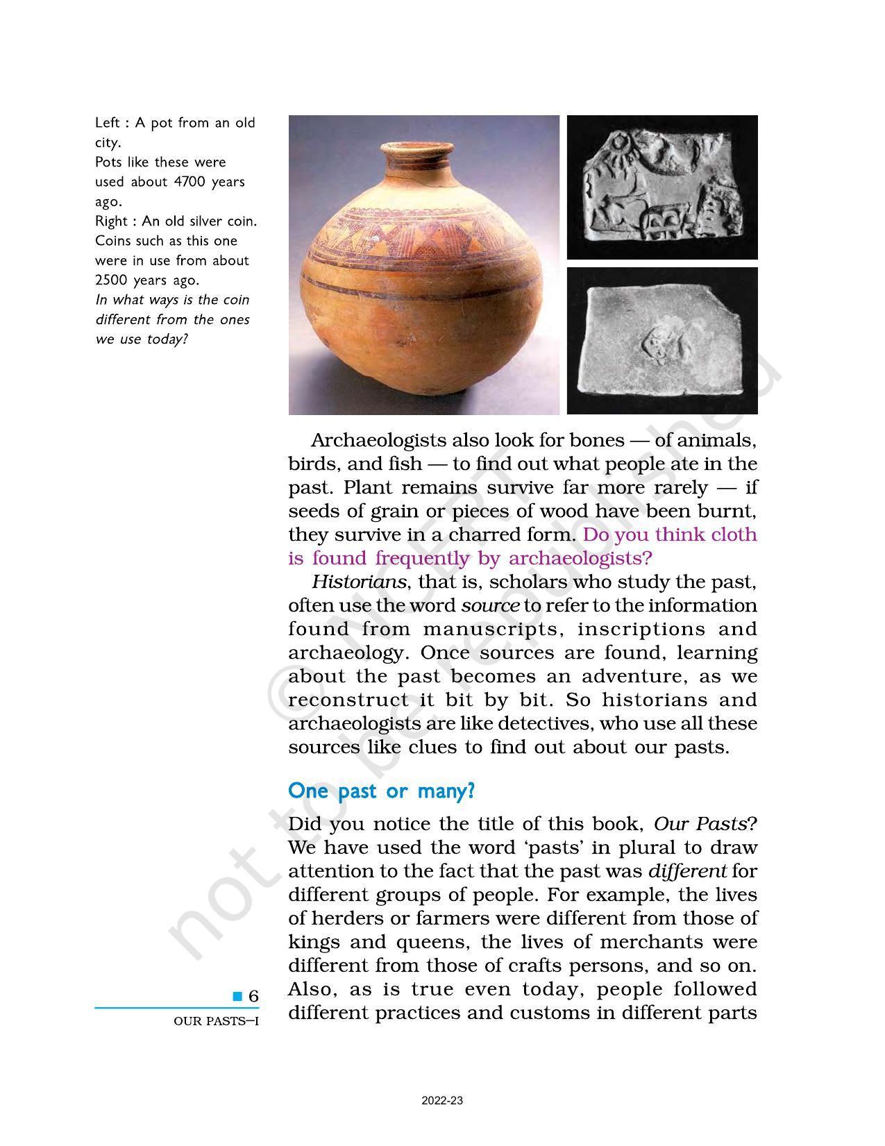 NCERT Book for Class 6 History (Social Science) : Chapter 1-What Where, How, and When? - Page 6