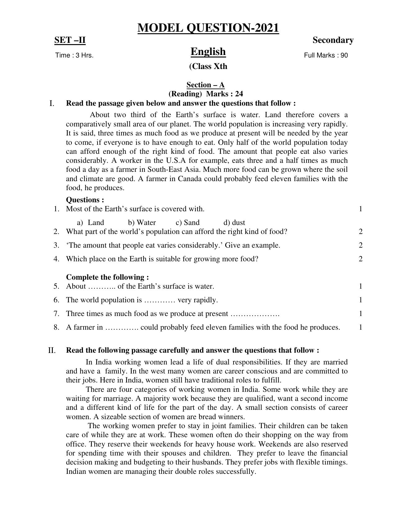 JAC Board Class 10th 2021 (All Subject) Model Paper SET - 2 - Page 27