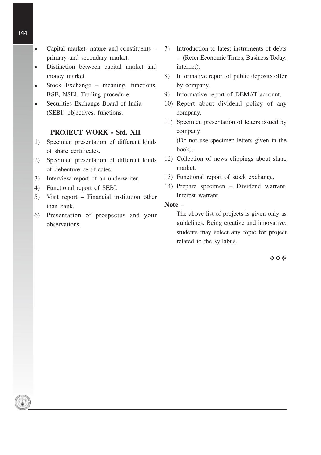Maharashtra HSC Secretarial Practice Syllabus  - Page 5